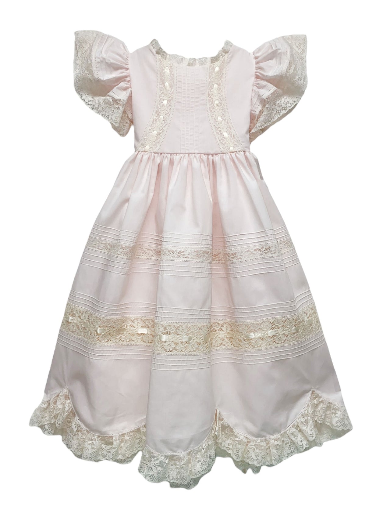 Treasured Memories Pink and Ecru Lace & Ribbon Dress S28311 5201