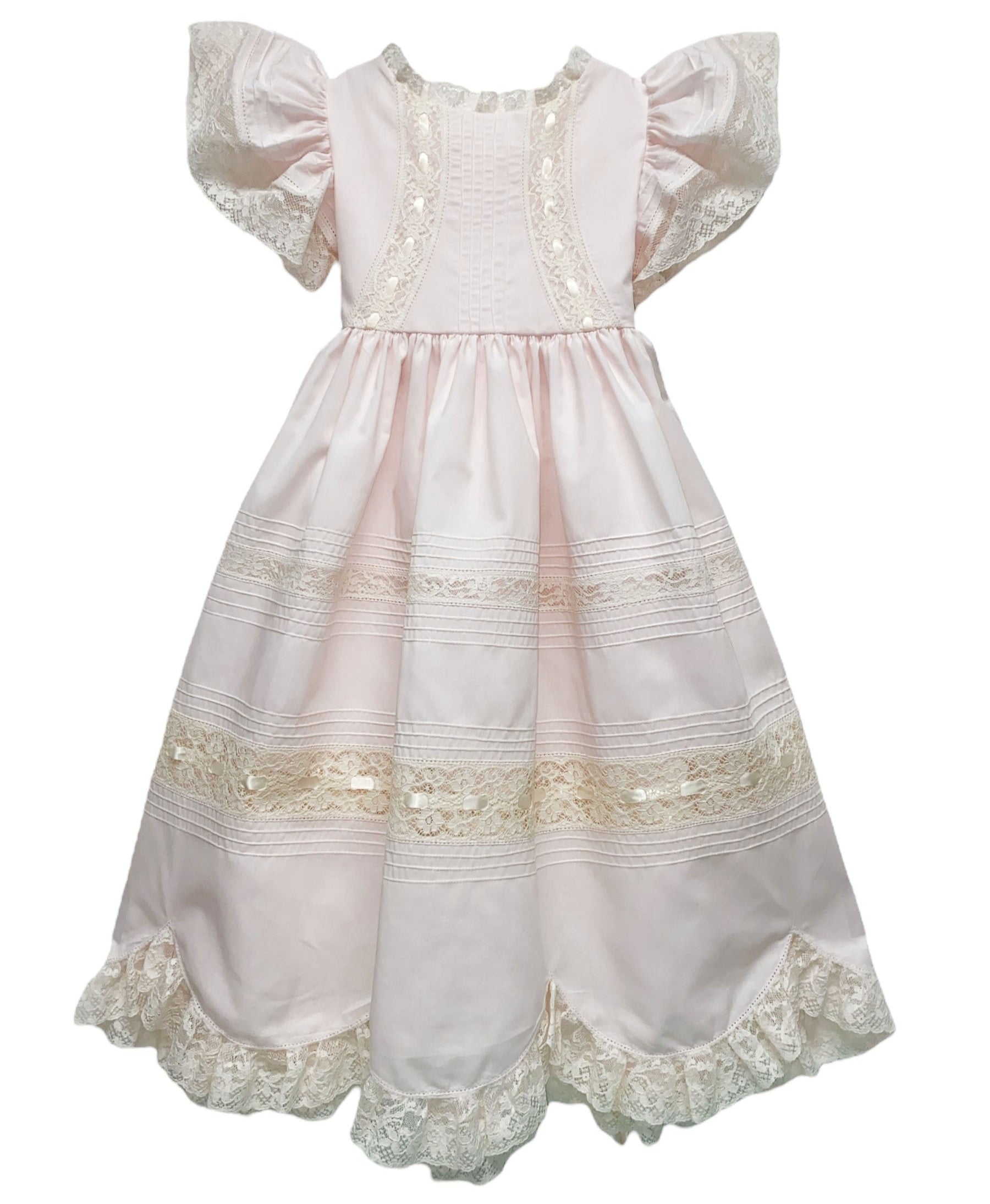 Treasured Memories Pink and Ecru Lace & Ribbon Dress S28311 5201