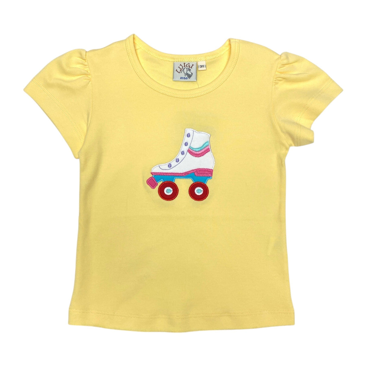 Luigi Butter Yellow Tee W/Roller Blade Applique 5201