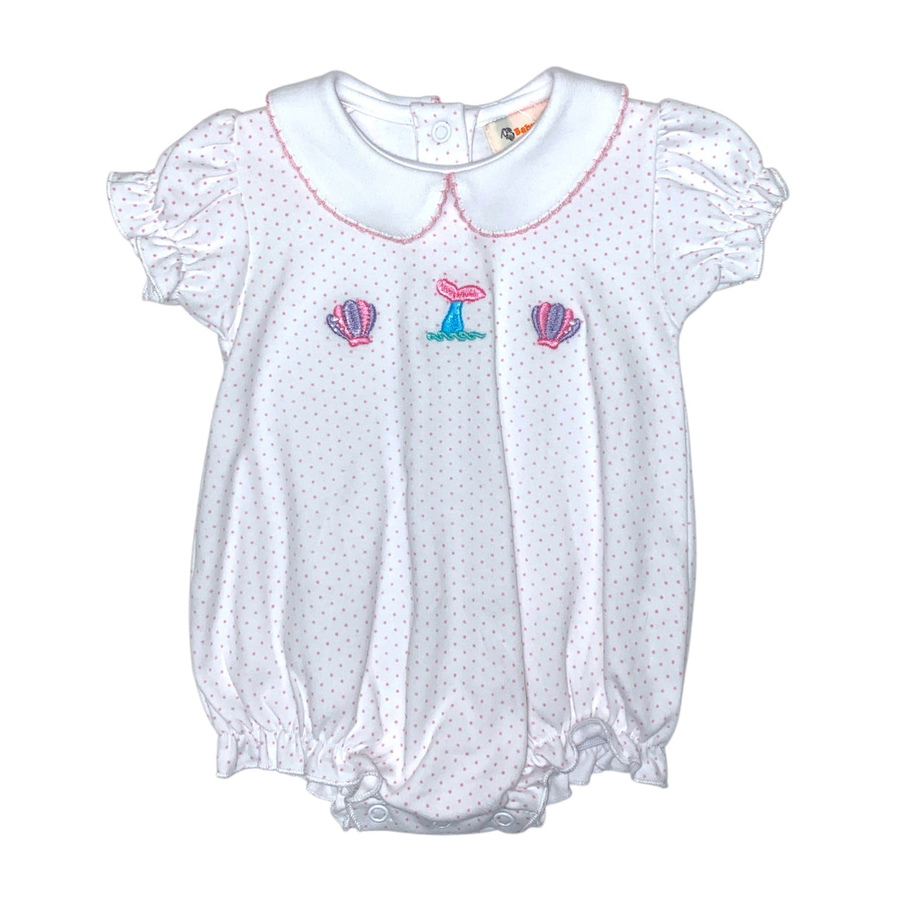 Luigi Ocean Icon Applique White/Baby pink Onesie 5201