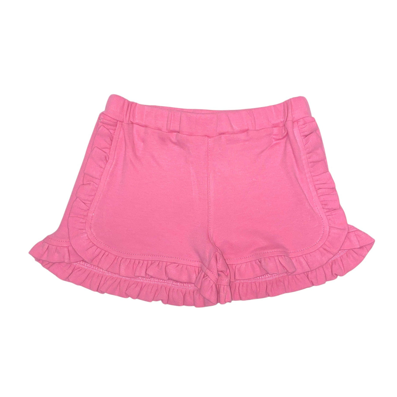 Luigi Lt Bubblegum Solid Ruffle Trim Shorts 5201