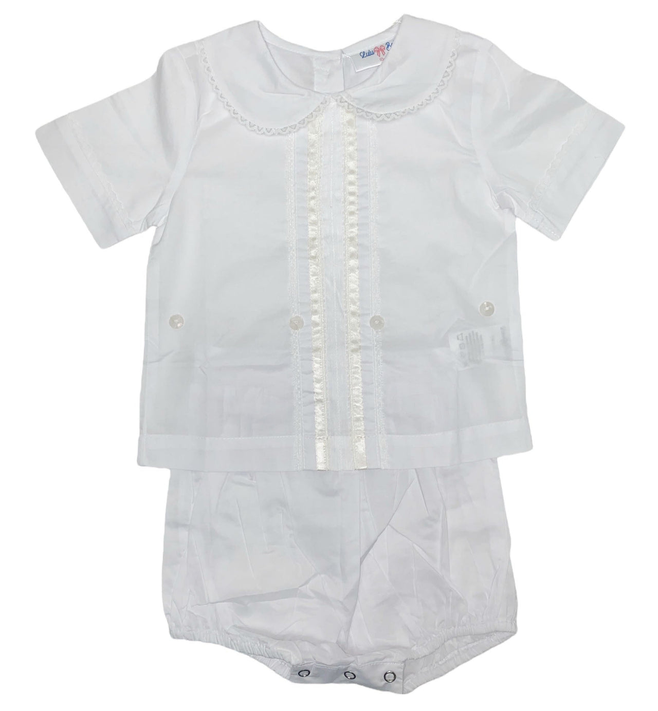 Lulu Bebe White Lace Button On Bloomerset Patrick-White 5202