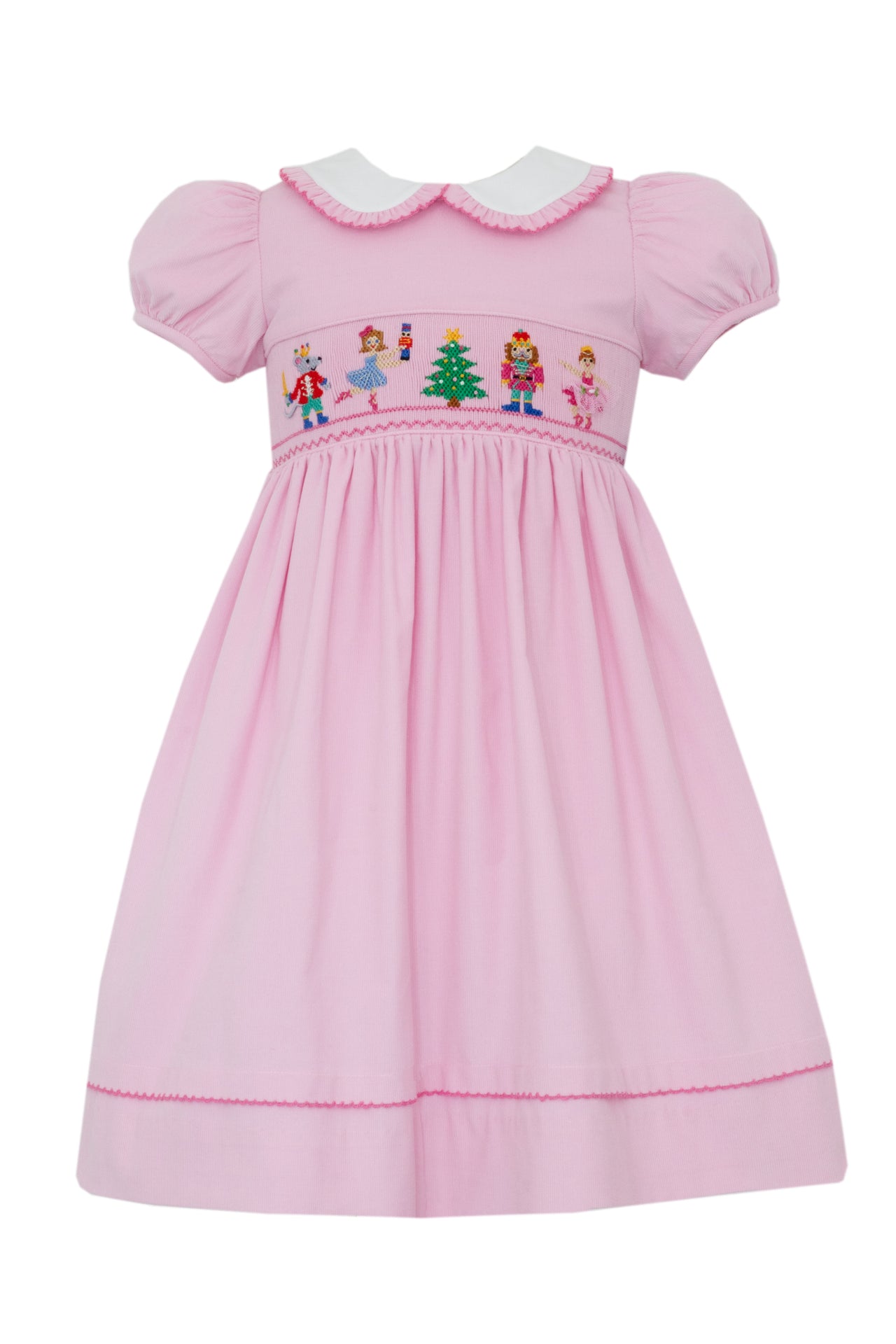 Anavini Nutcrackers Girl's Pink Corduroy Dress S/S 323D-AH25 5211