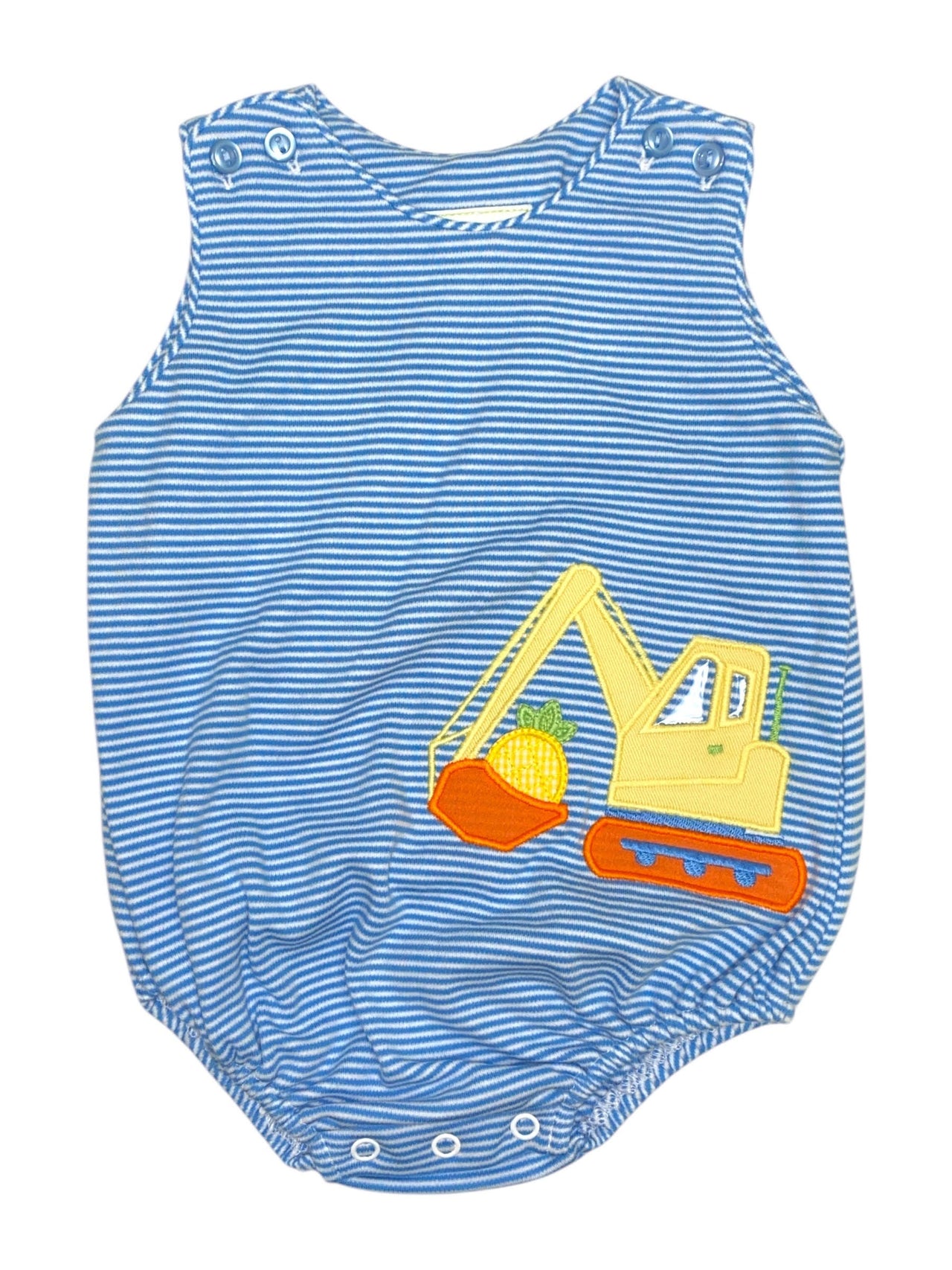 Zuccini Pineapple Excavator Christopher Sunsuit Periwinkle Bitty Stripe Knit 5202