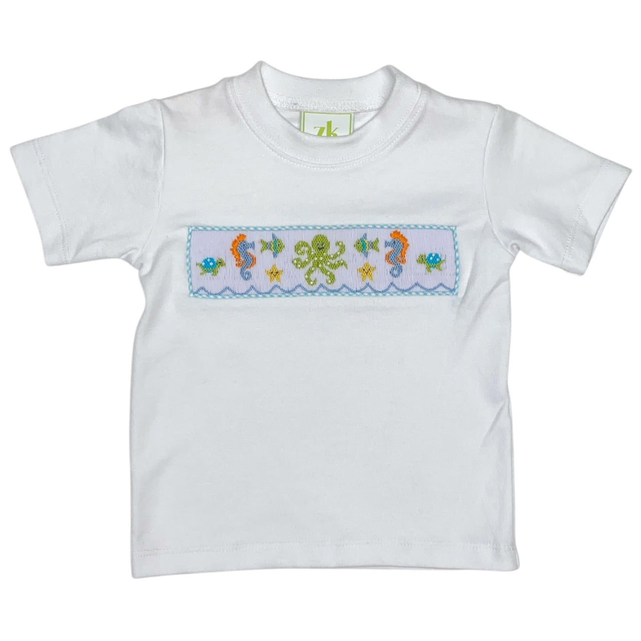 Zuccini Under the Sea Harry's Play Tee White Knit 5202