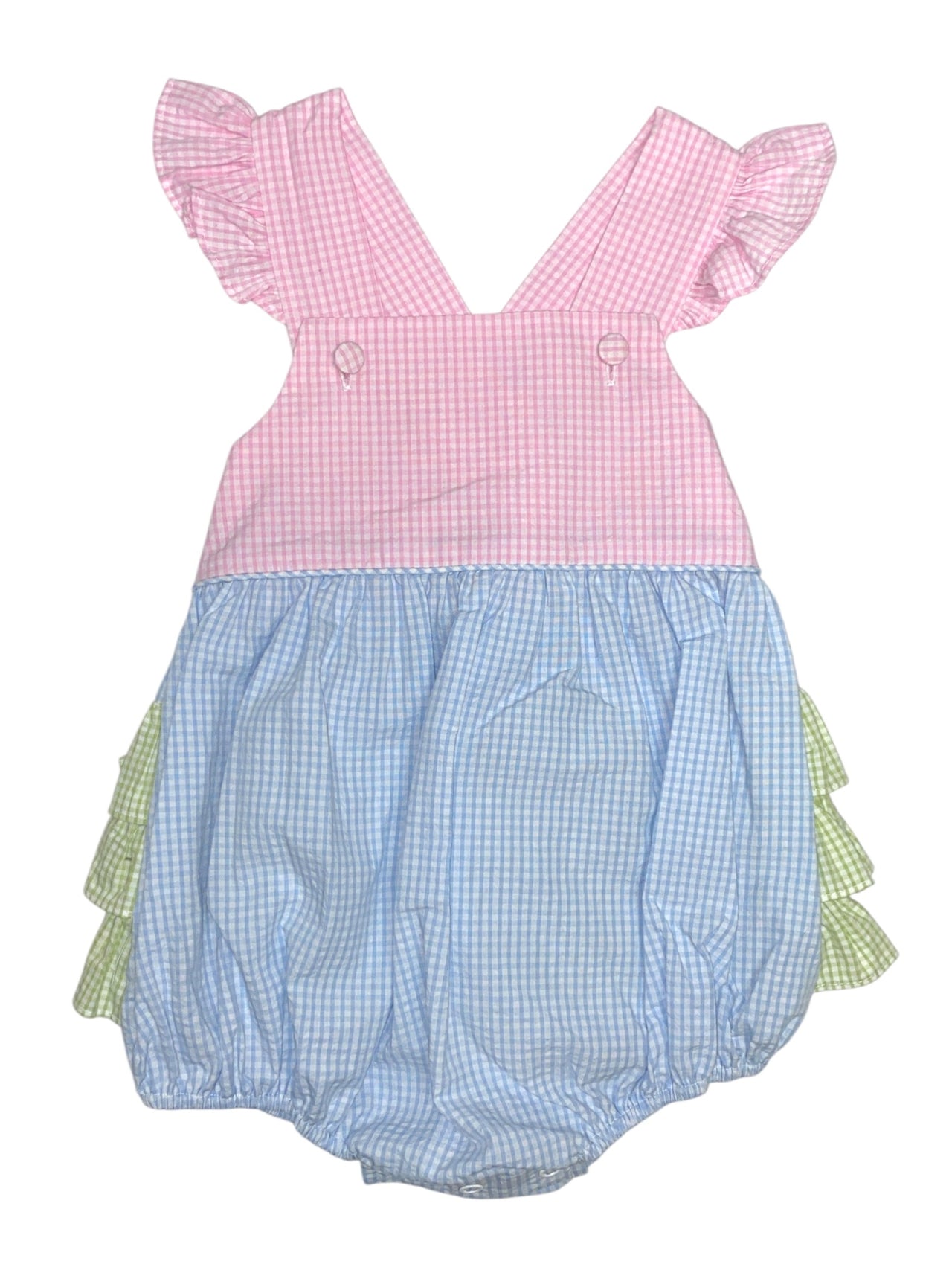 Zuccini Colorblock Vera Bubble Pink Mini Seersucker 5202