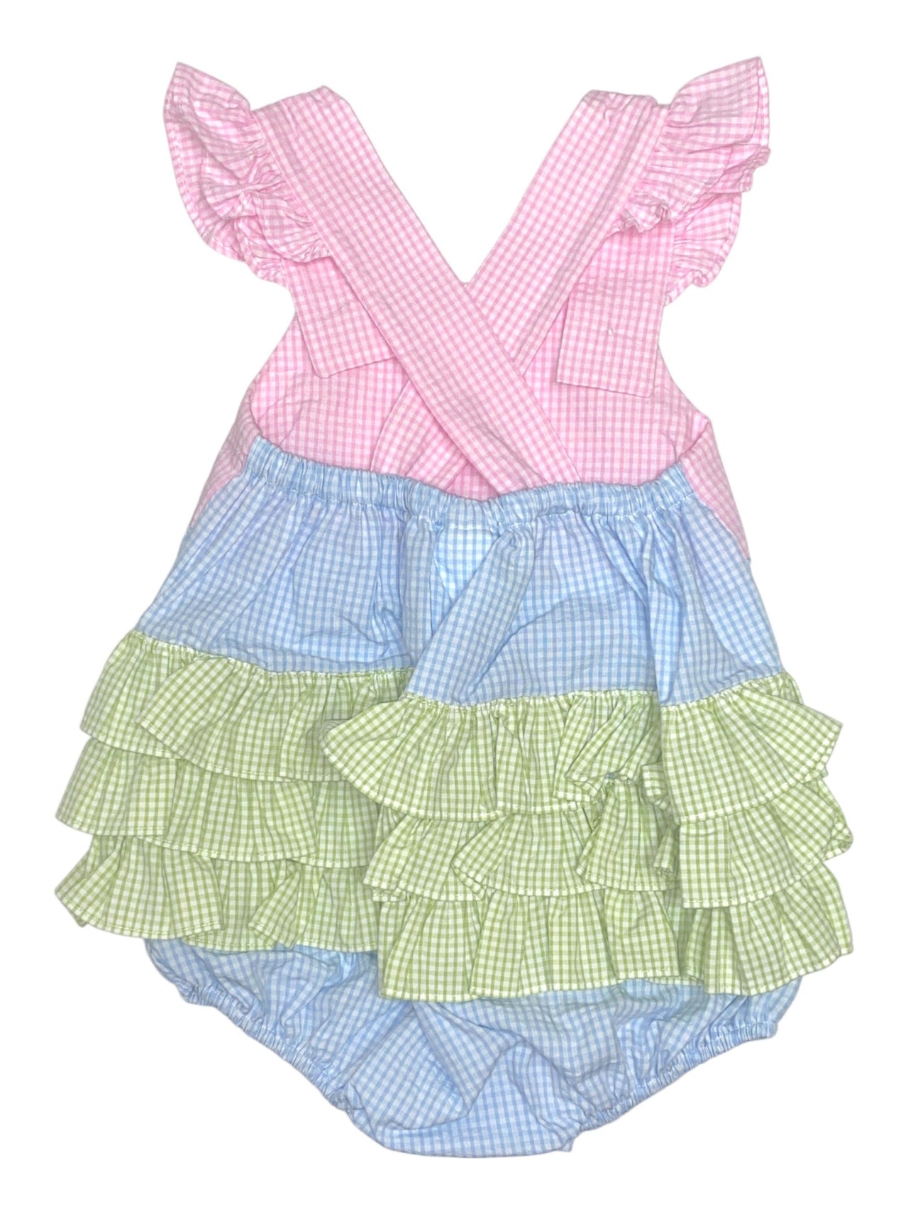 Zuccini Colorblock Vera Bubble Pink Mini Seersucker 5202