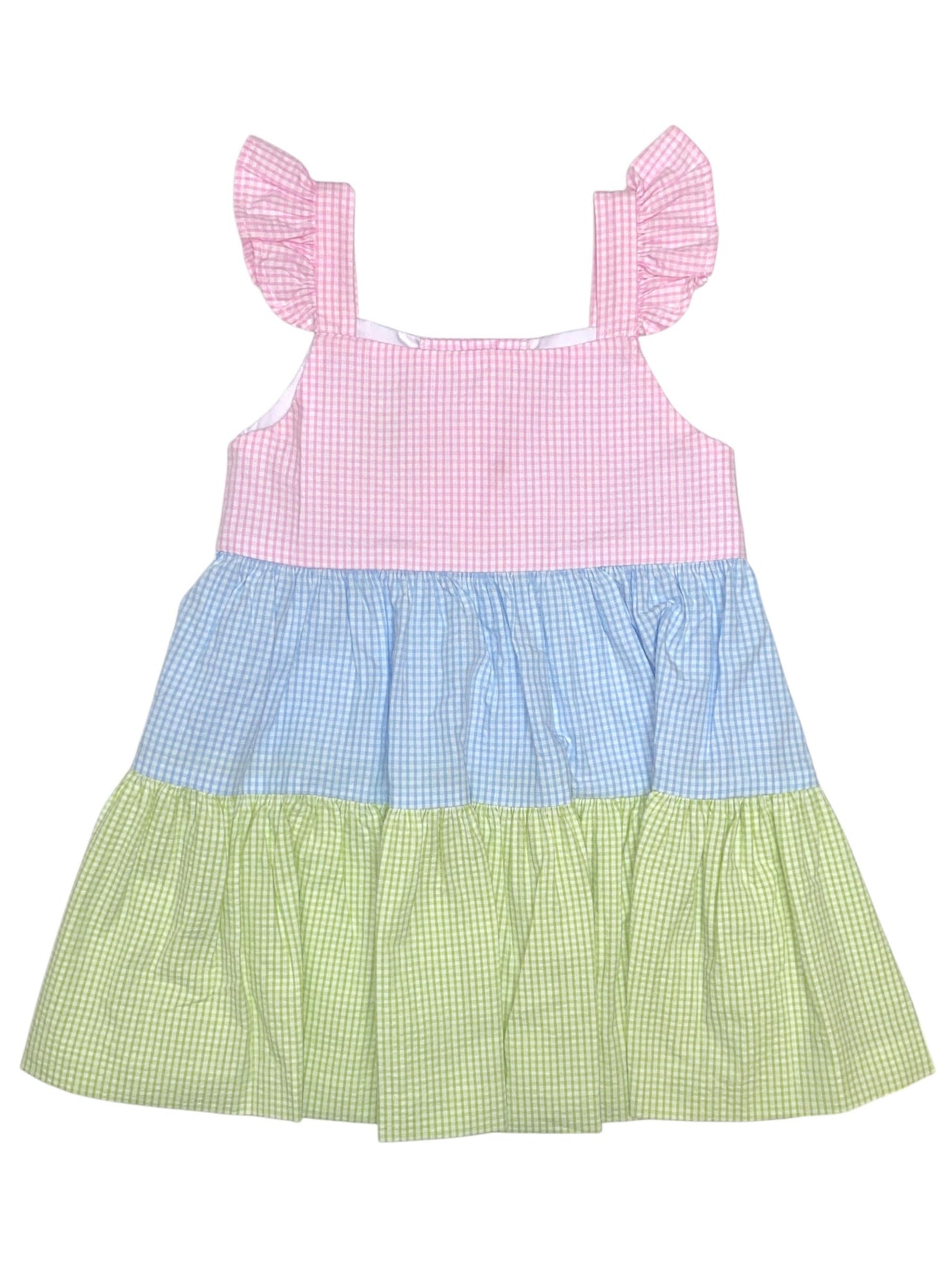 Zuccini Colorblock Petunia Dress Pink Mini Seersucker 5202