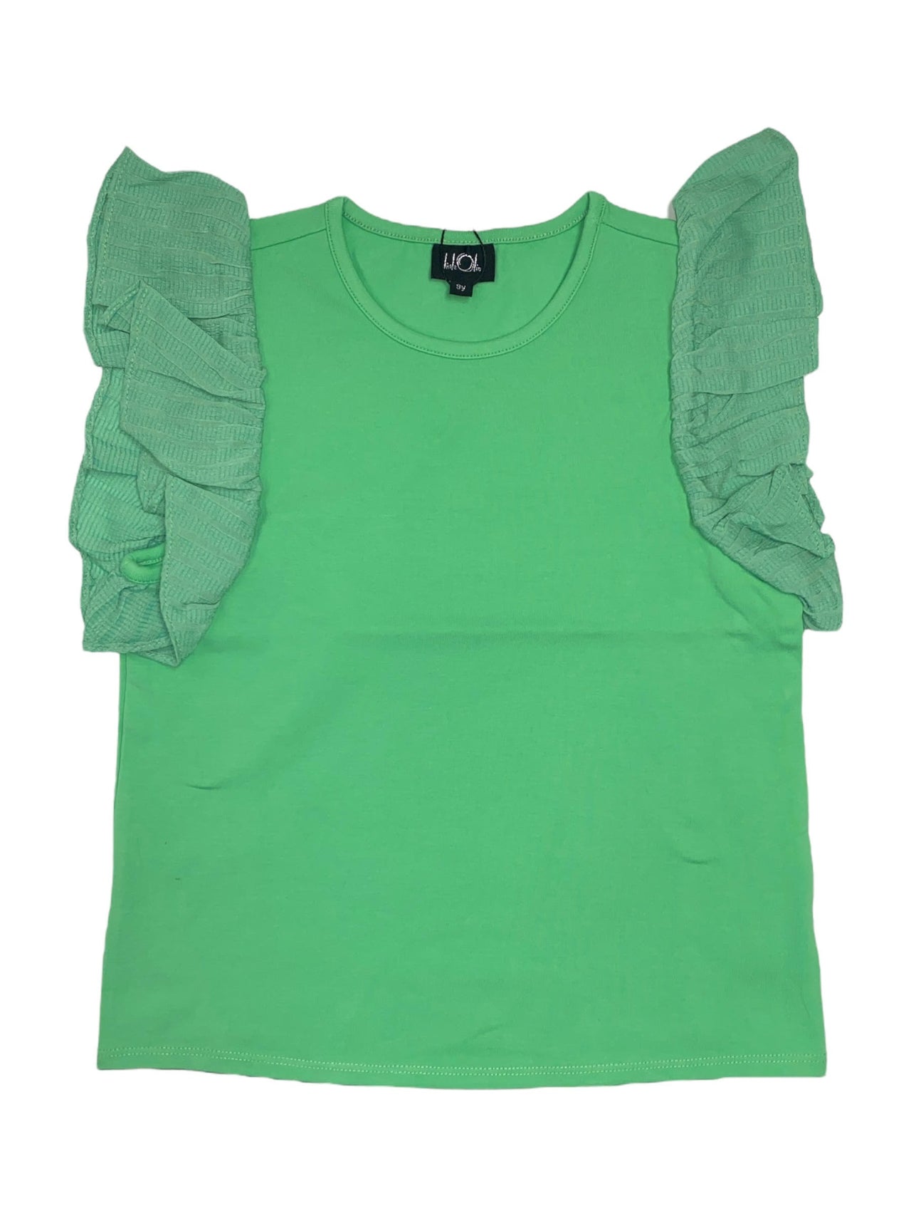 Little Olin Green Ruffle top 5203