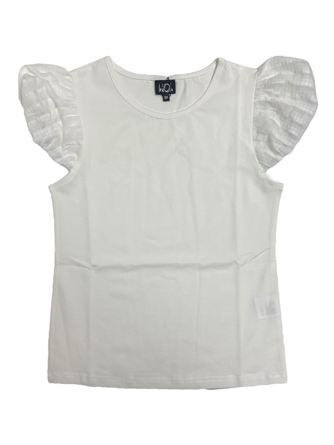 Little Olin White Puff Sleeve Top 5202