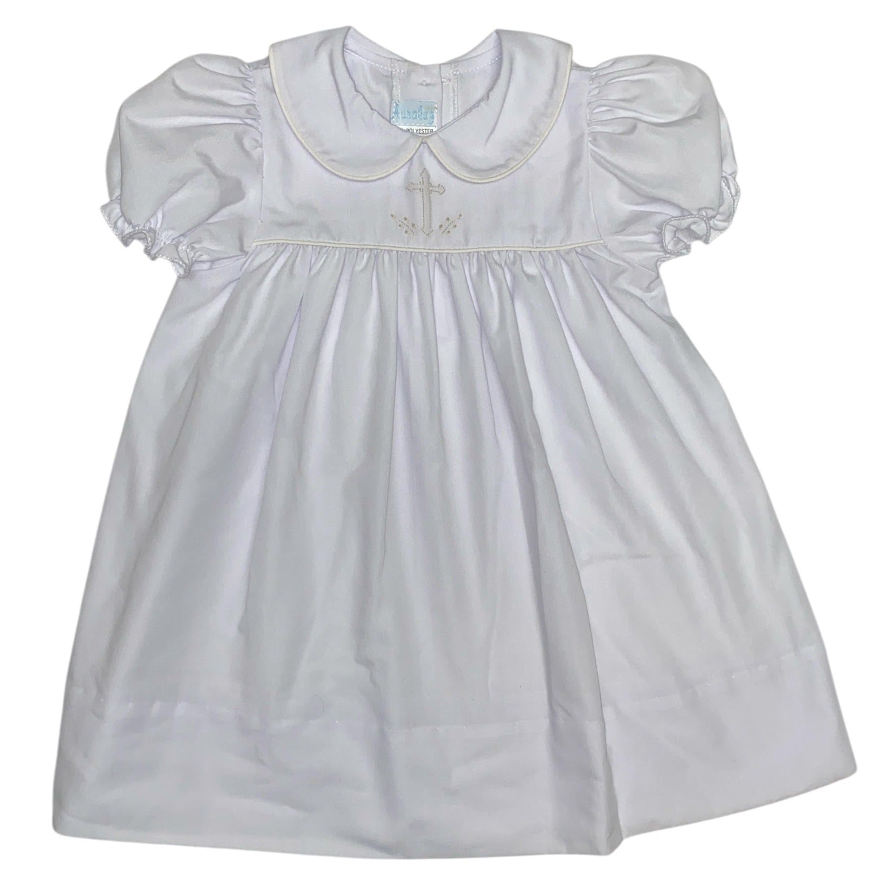 Auraluz Cross Shadow Embroidery Dress 223 5204