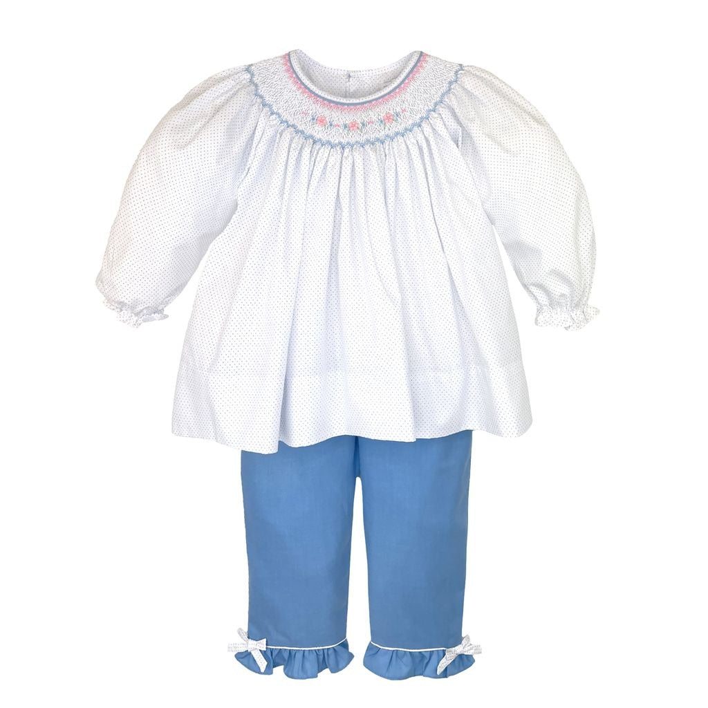 Petit Ami Top/Pant Set W/Bishop Smocking 3366 5208