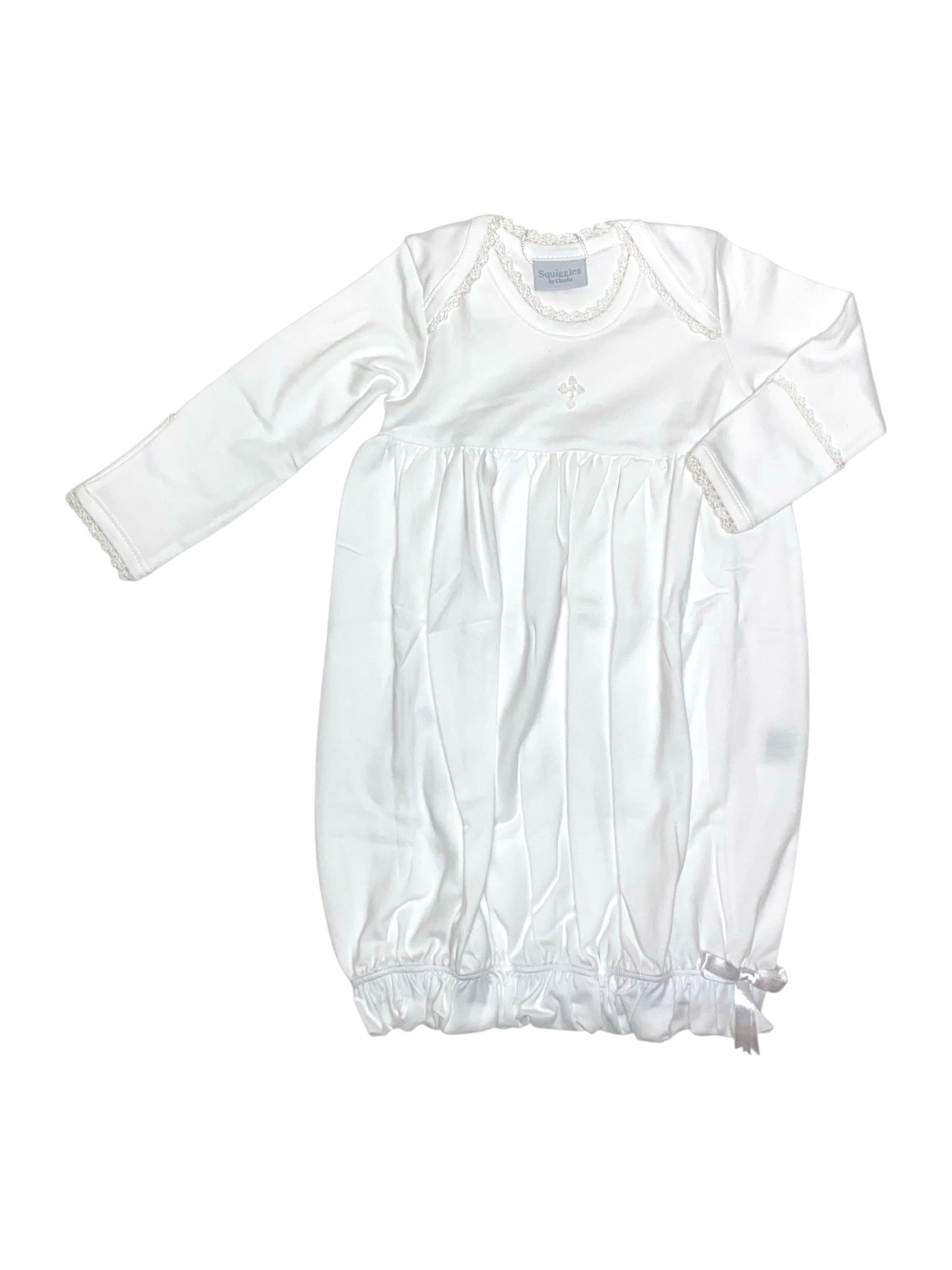 Squiggles Crochet Day Gown W/Cross 53/01/M60 5208