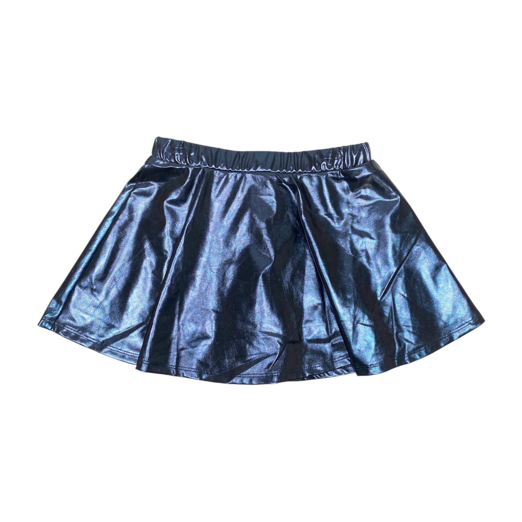 Lulu Bebe Metallic Navy Skirt ZOE-METNAVY