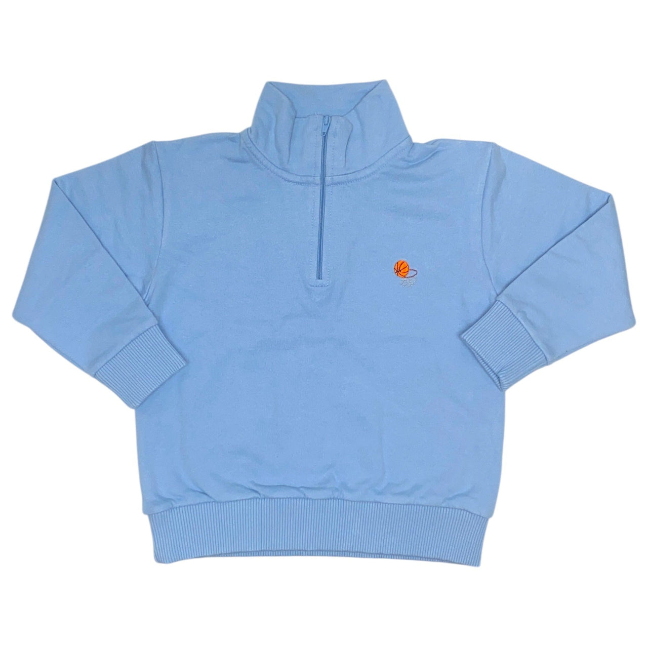 Luigi Quarter Zip Sweatshirt Sky Blue Basketball & Goal SW002-M7941S 5208