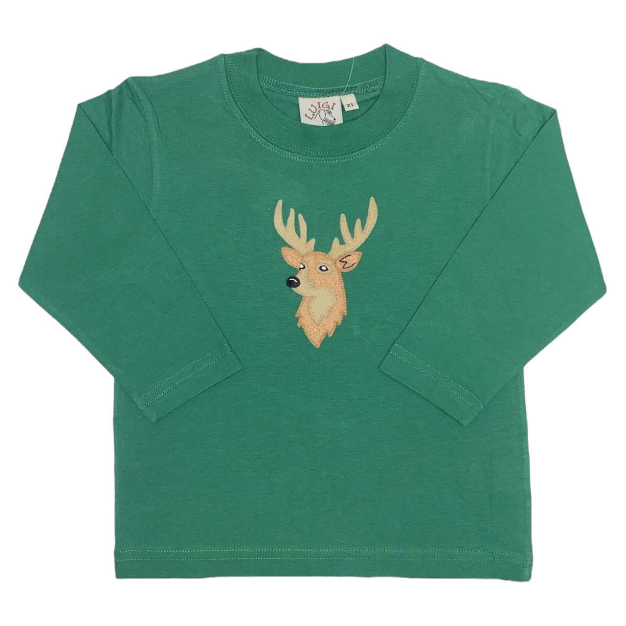 Luigi Boy L/S T-Shirt Hunter Green Buck Head 5210