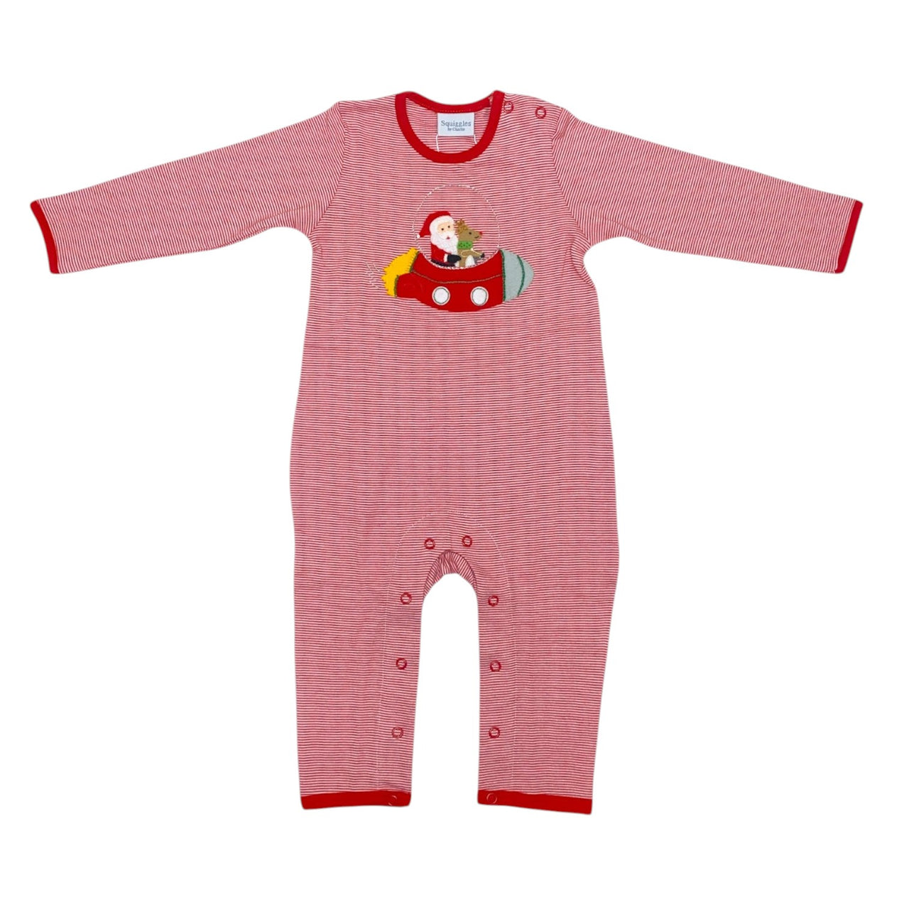 Squiggles Jetson Claus L/S Coverall W/Back Pocket Red/White Stripe 153 5211