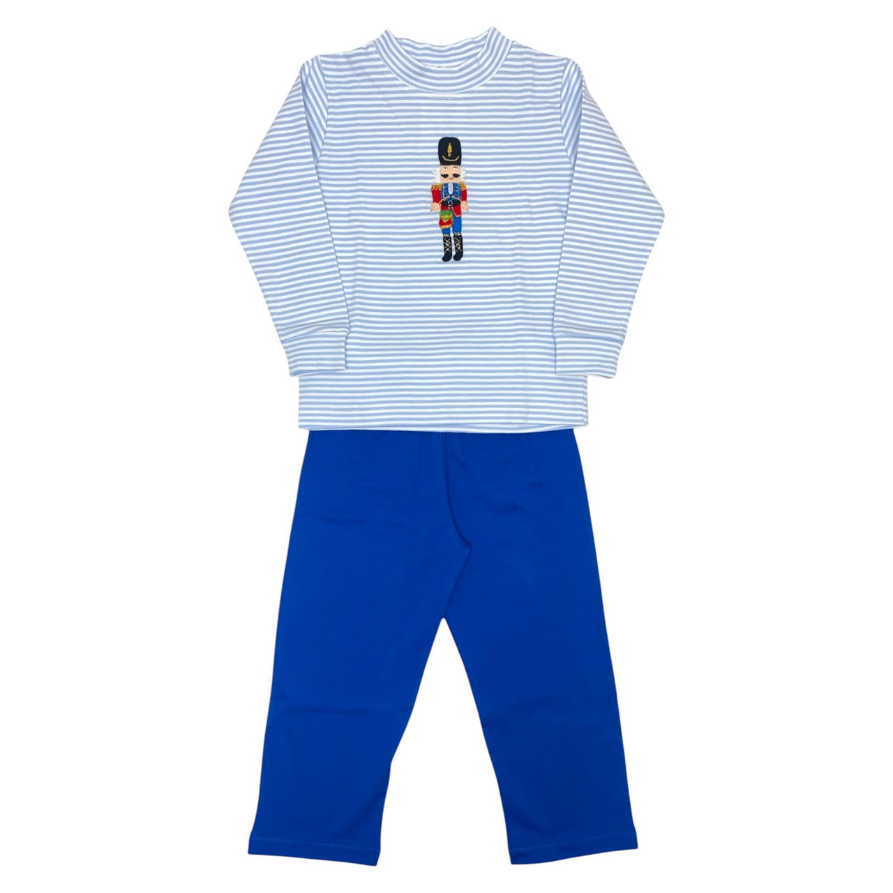 Squiggles Nutcracker Top & Pant Set Blue/White Stripe W/Blue Pants 127 5211