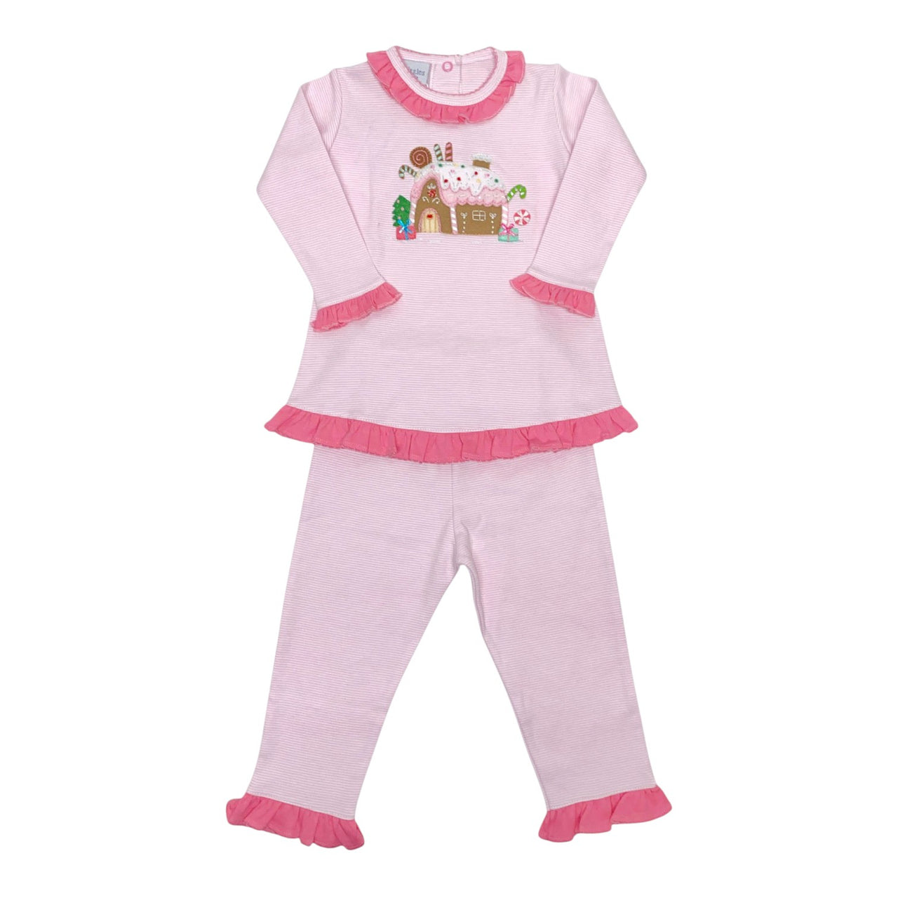 Squiggles Sugar Plum Ruffles & Trim 2pc Set Pink/White 113/P685 5211