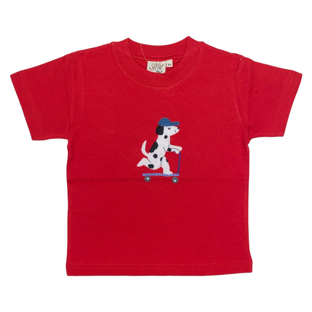 Luigi Boys S/S T-Shirt Dalmation on Scooter Red T001-13561-81 5212