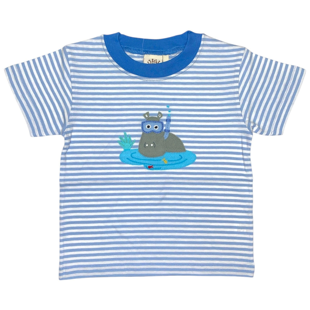 Luigi Hippo in Water T-Shirt Sky Blue/White T053-13725 5212