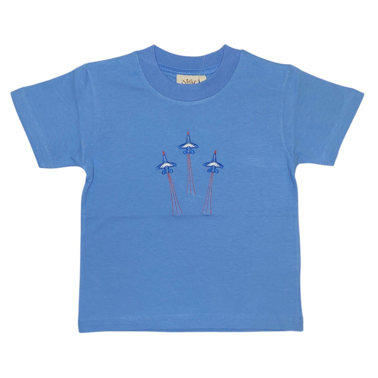 Luigi Boys S/S T-Shirt Three Flying Jets Chambray T001-M5018-10 5212