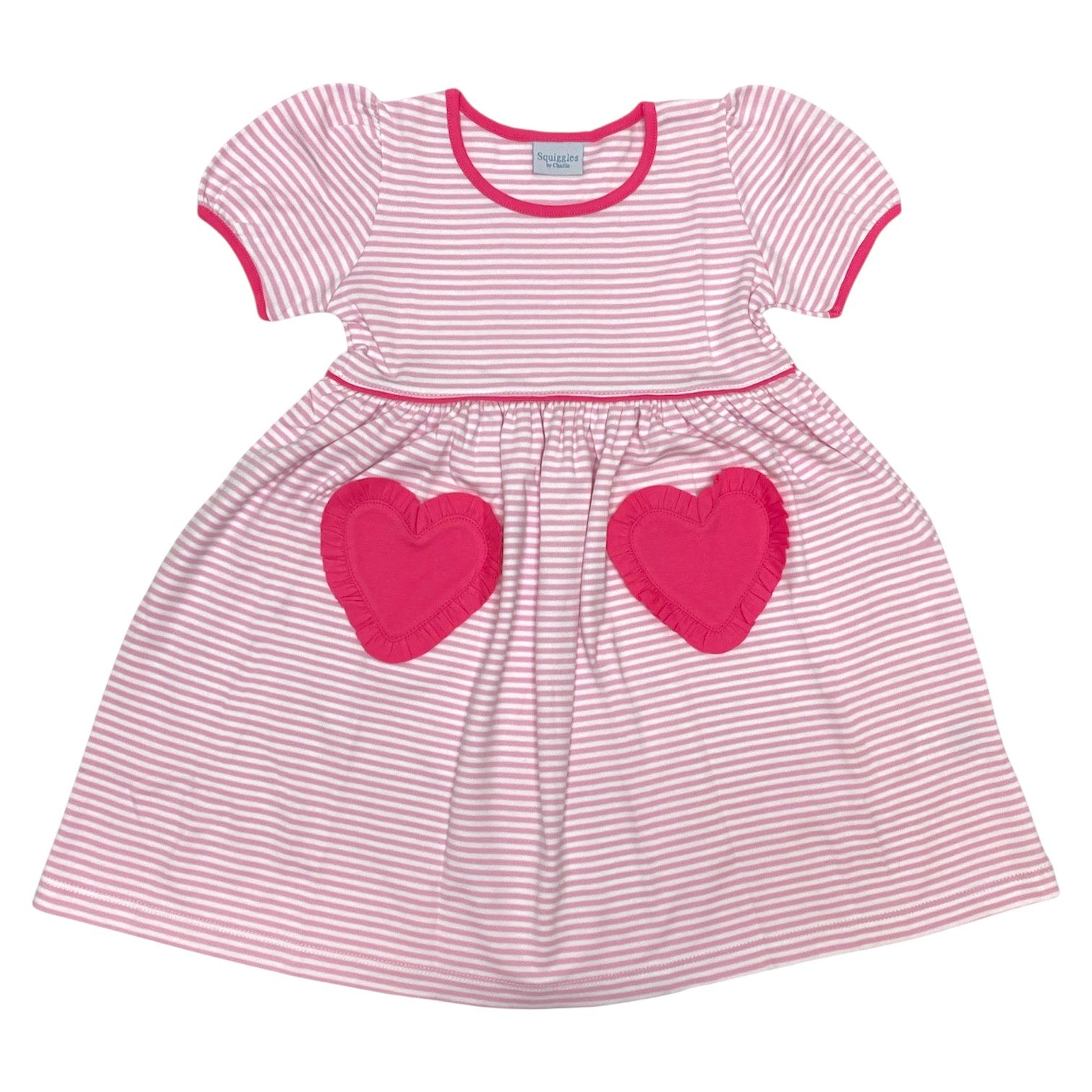 Squiggles S/S Popover Dress W/36 Heart Shaped Pkts, Ruff & Trim 165/4601 5301
