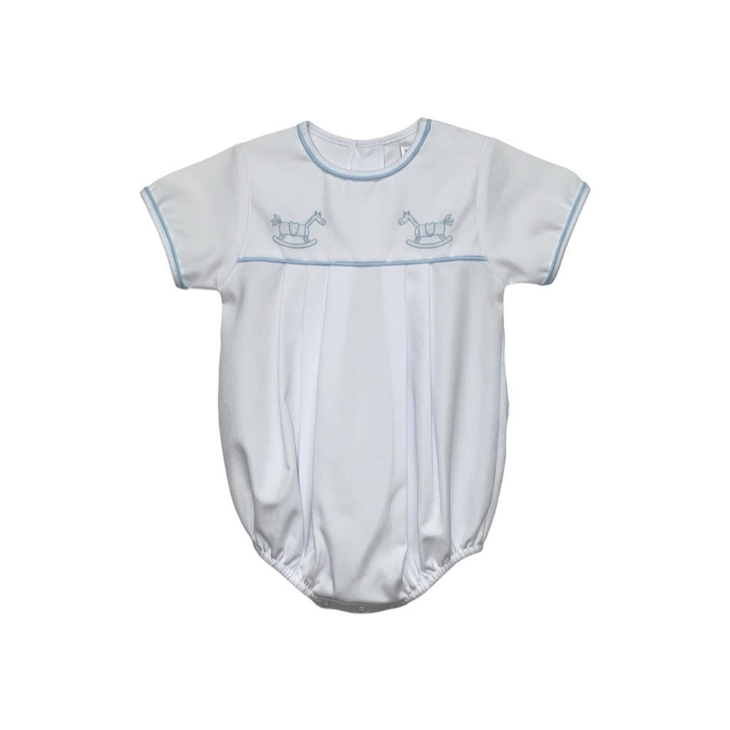 Auraluz Boy Bubble  White/Blue Rocking Horse Shadow Emb 7300 5301