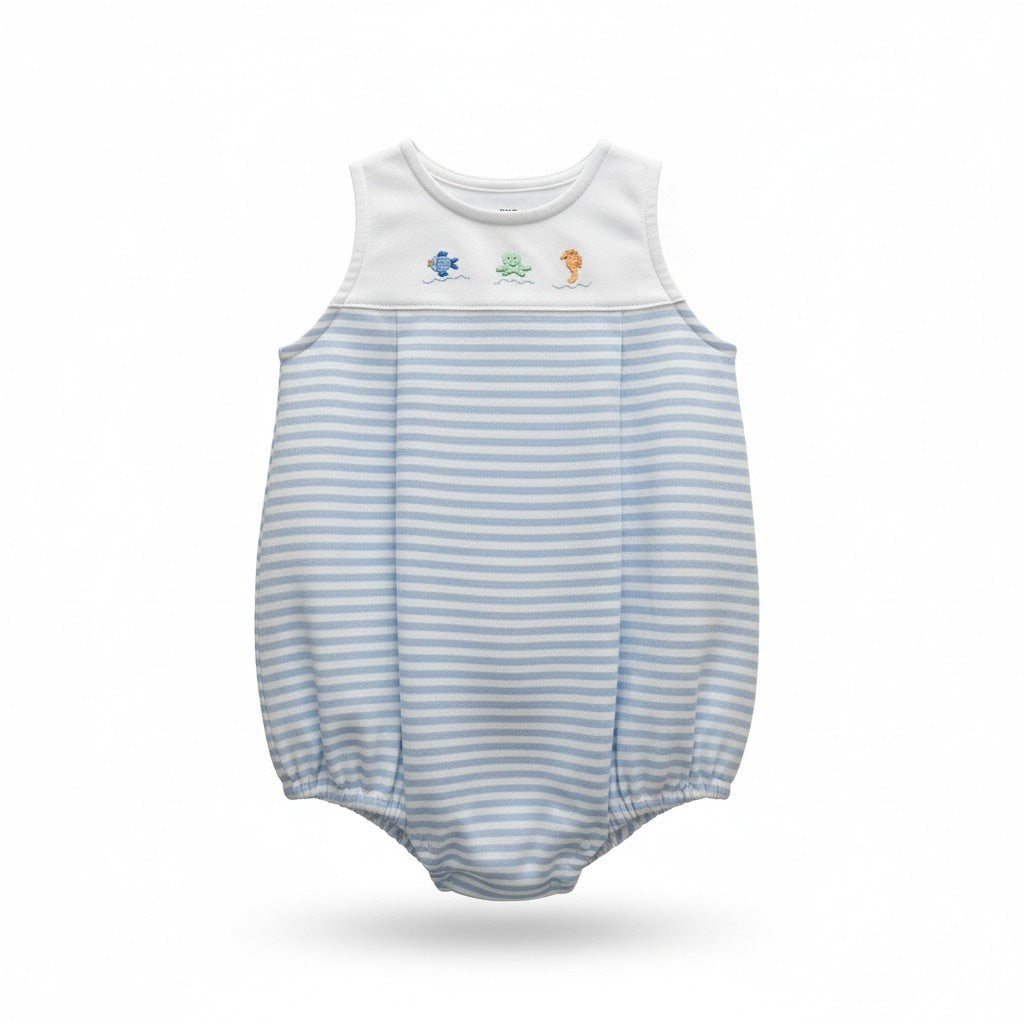 Squiggles Mini Sea Creatures Sleeveless Pleated Romper 305/M328B/5301 5301