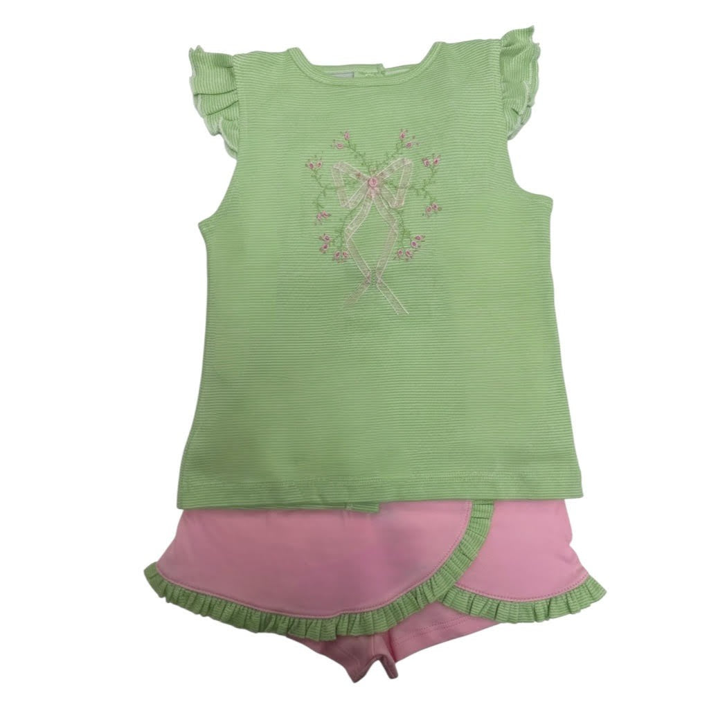 Squiggles Whispy Bow Butterfly Sleeve Skort Set 147SK/683