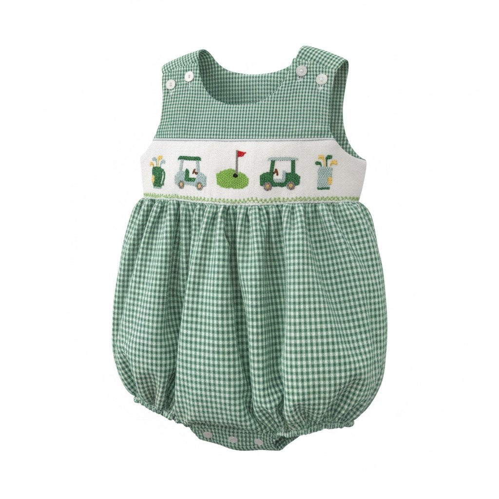Lulu Bebe Golf Smocked Bubble Boy TED-14-Golf 5302