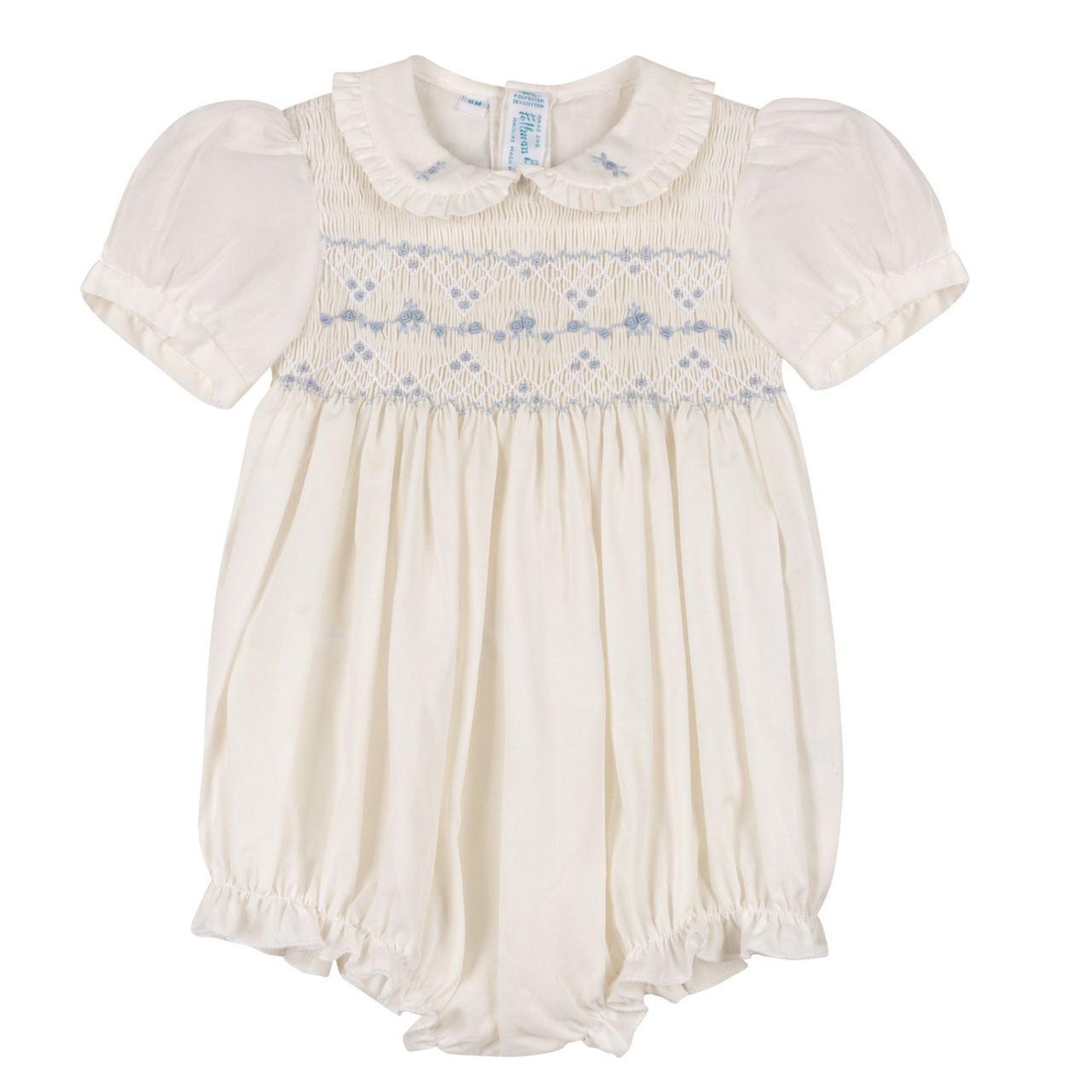 Feltman Brothers Girls Heritage Bleu Romper Ivory 721 5303