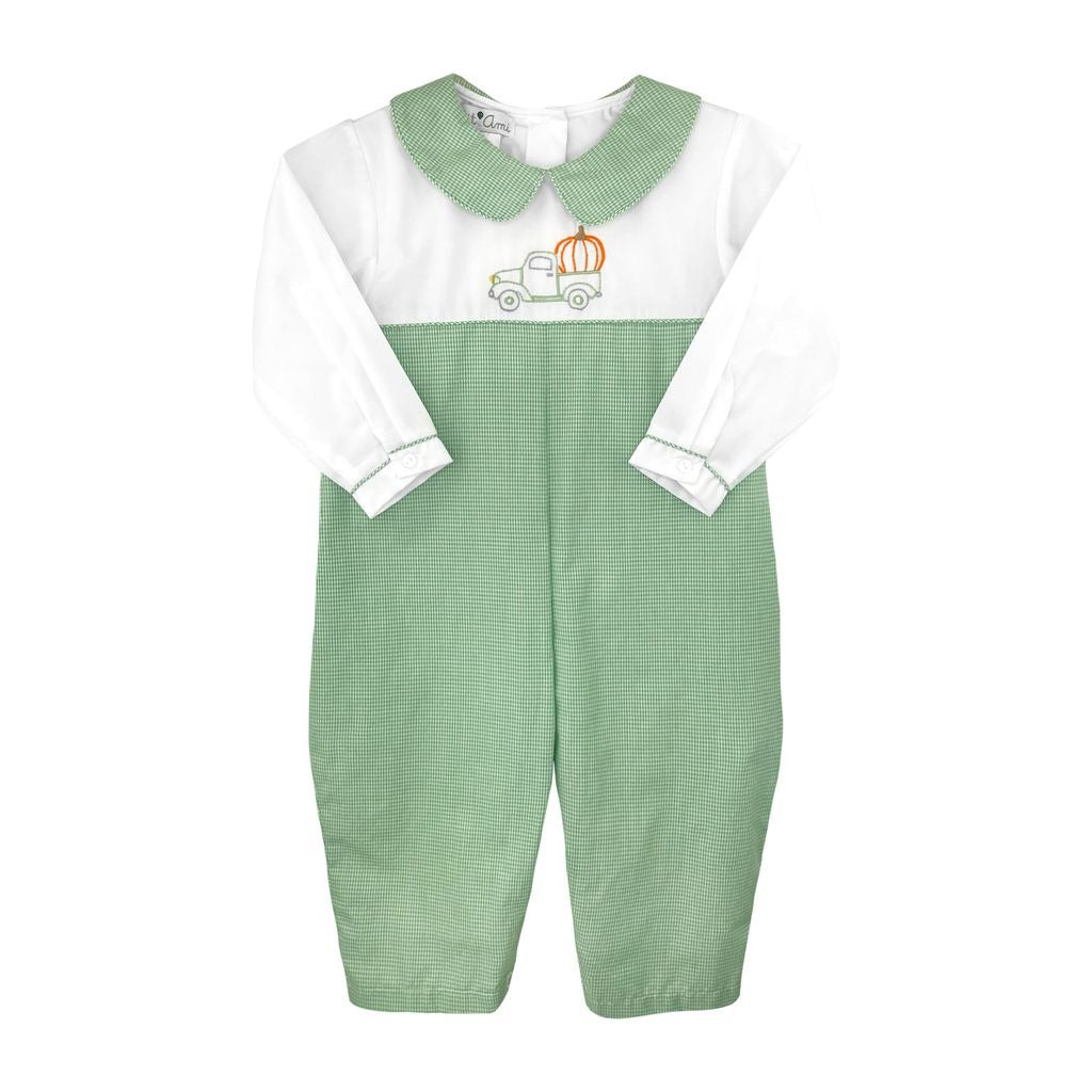 Petit Ami Longall W/Emb Pumpkin Truck 3829 5208