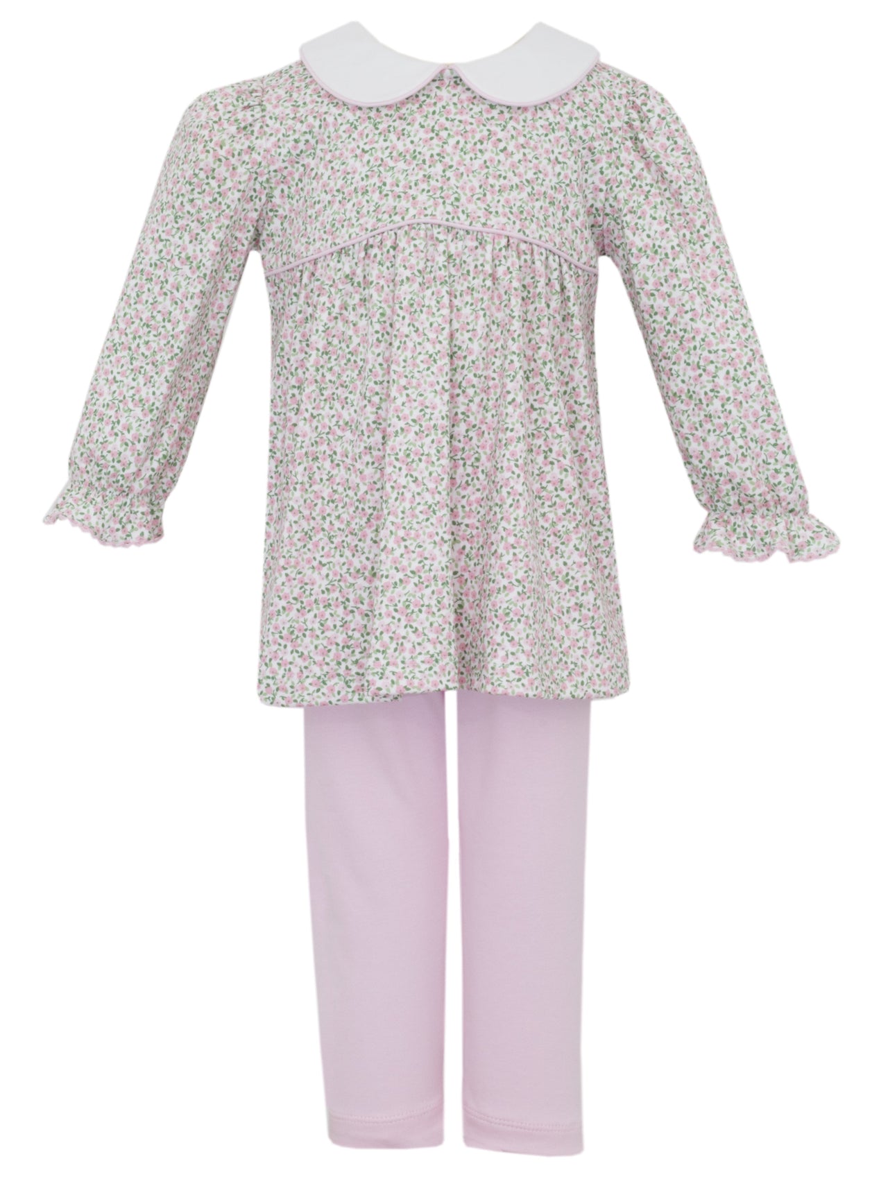 Petit Bebe Carol Pink Knit Liberty floral Tunic Set L/S 401N-MF25 5208