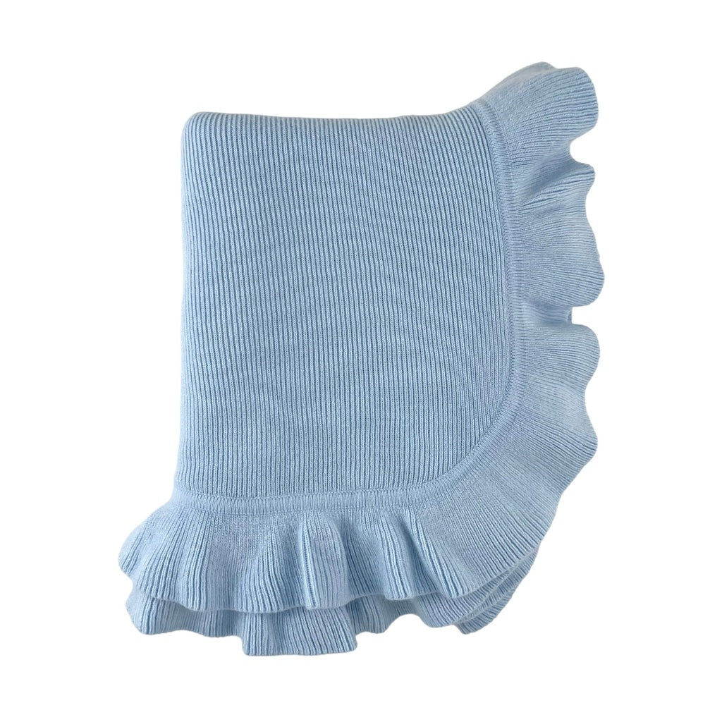 A Soft Idea Cashmere Like Acrylic Jersey Knit Ruffle Blanket 5207