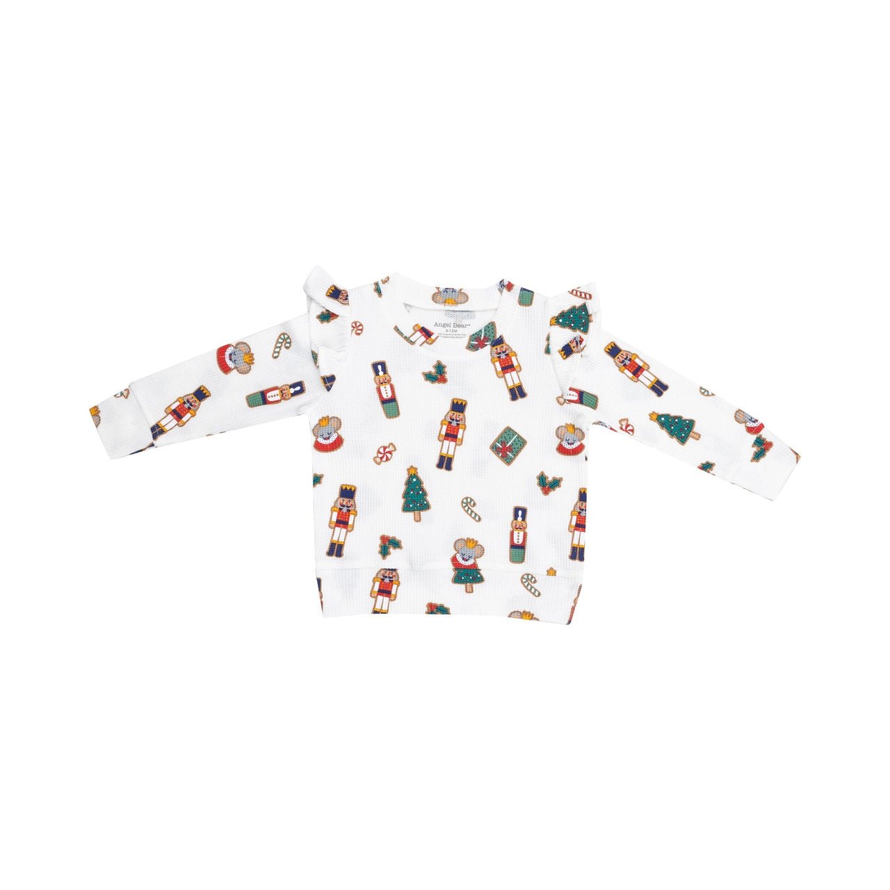 Angel Dear Nutcracker Christmas Cookies Ruffle Sweatshirt 411-F24-NUC 5110