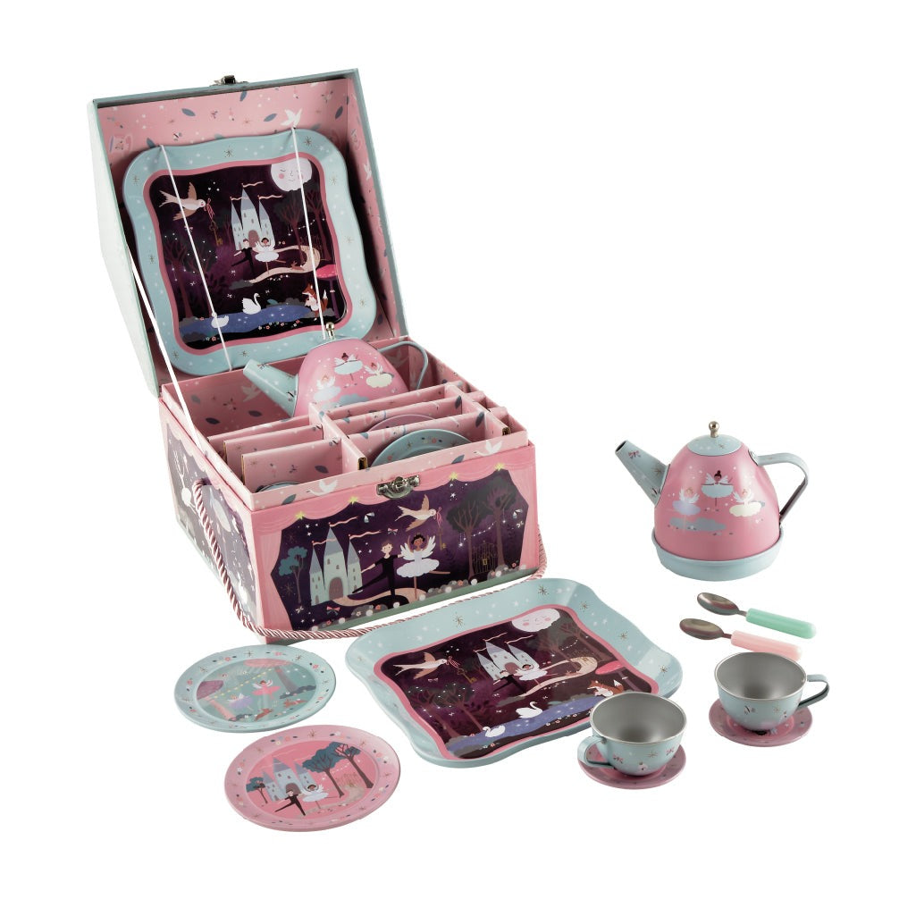 Floss & Rock Enchanted Musical 11 Piece Tin Tea Set