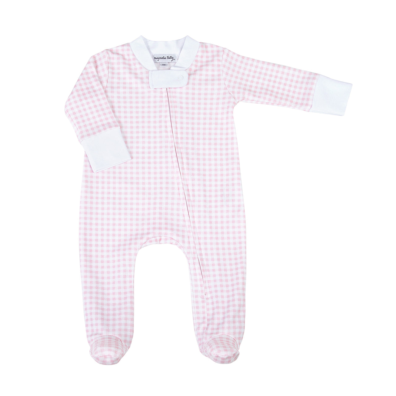 Magnolia Baby Mini checks F24 Zipper footie 4254-428 5110