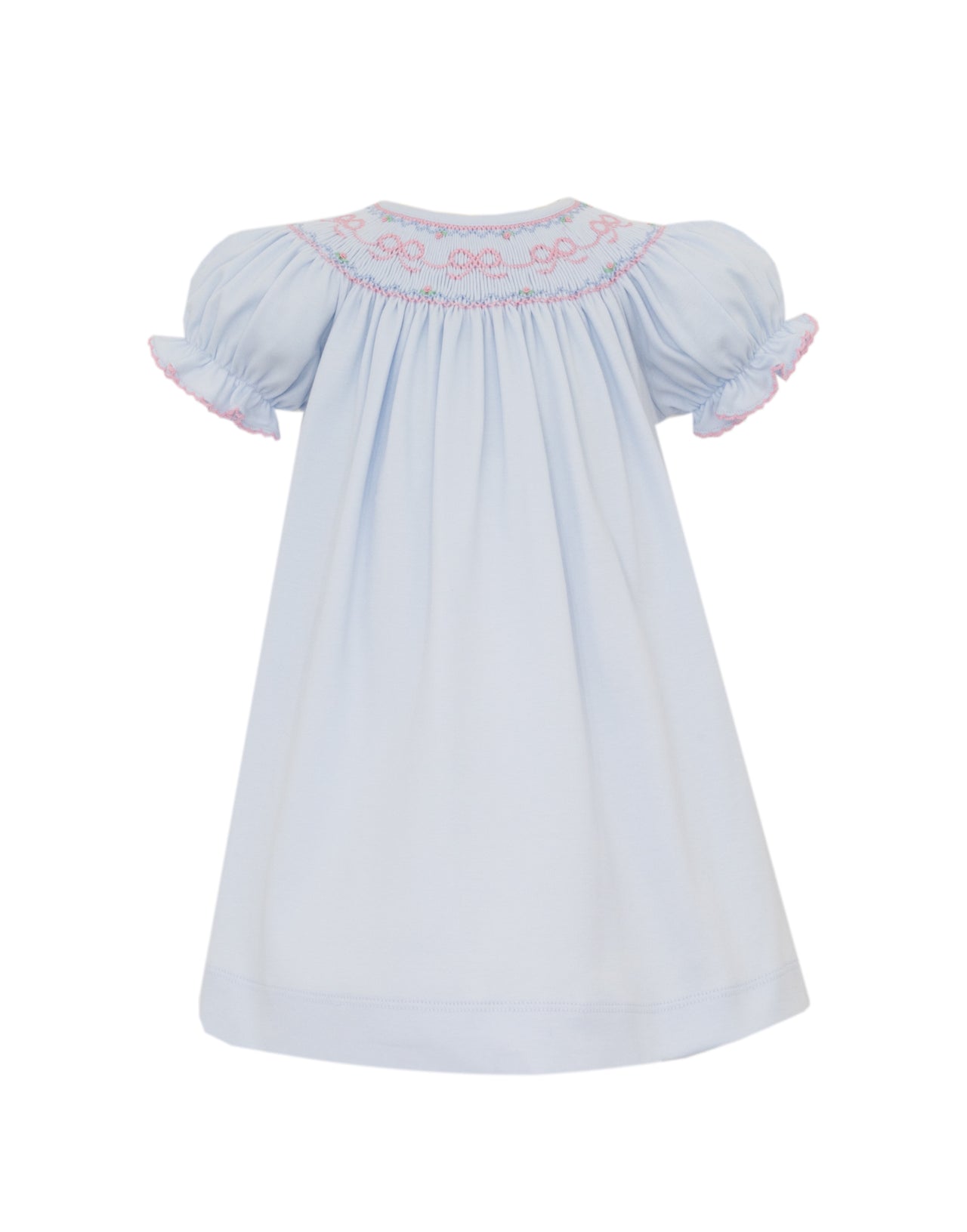 Petit Bebe Bows Lt Blue Knit Bishop S/S 430A-MF25 5208