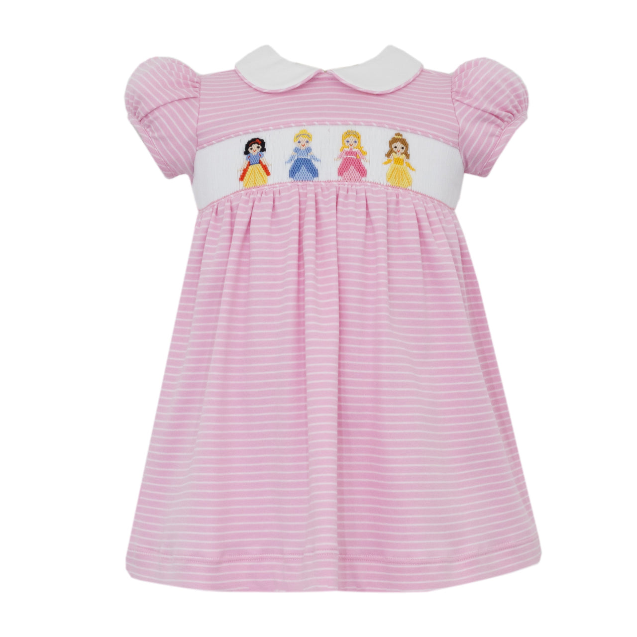Petit Bebe Princesses Pink Knit Stripe Dress S/S 436D-MF25 5207