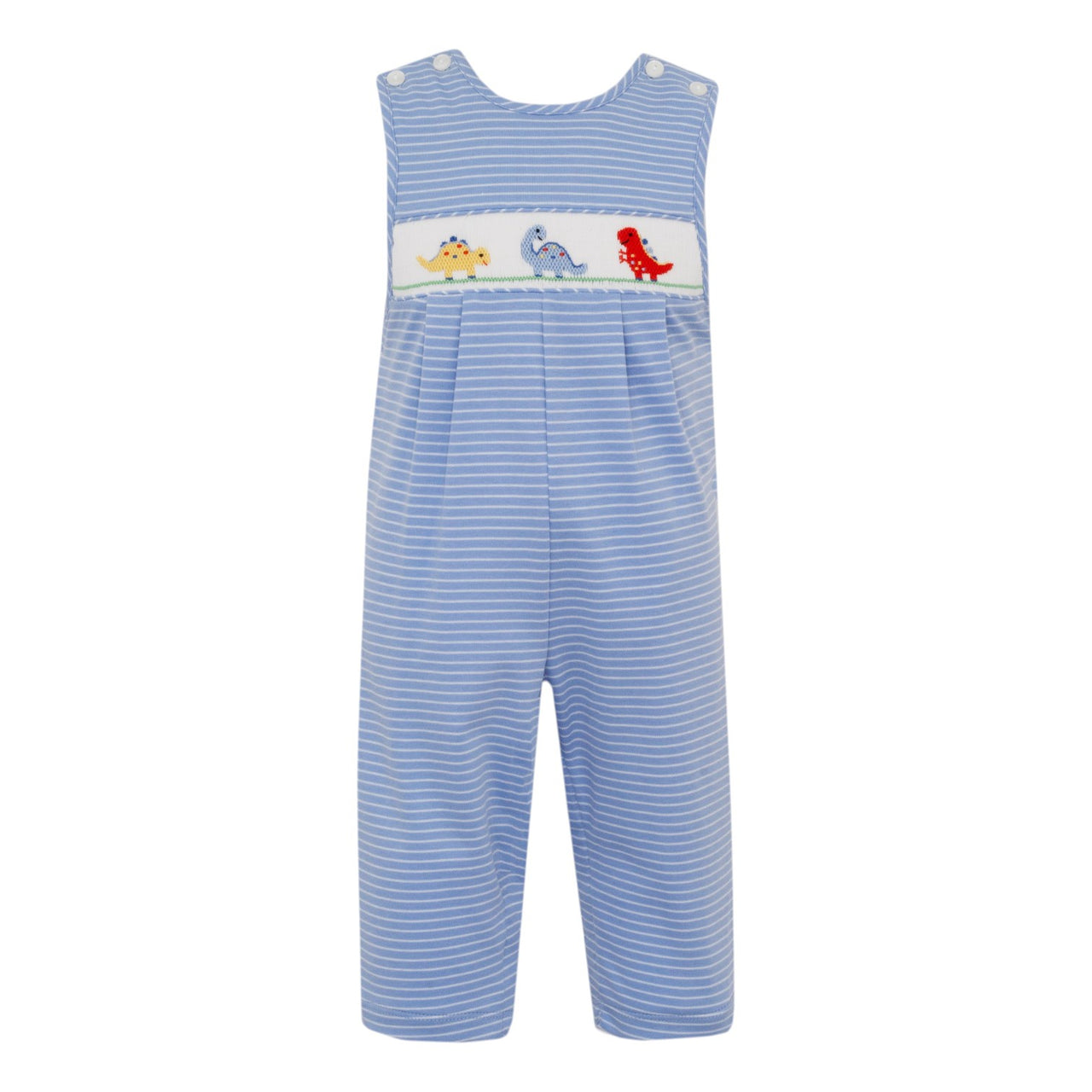 Petit Bebe Dinosaurs Blue Knit Stripe Boy's Long Jon Jon 436K-MF25 5207