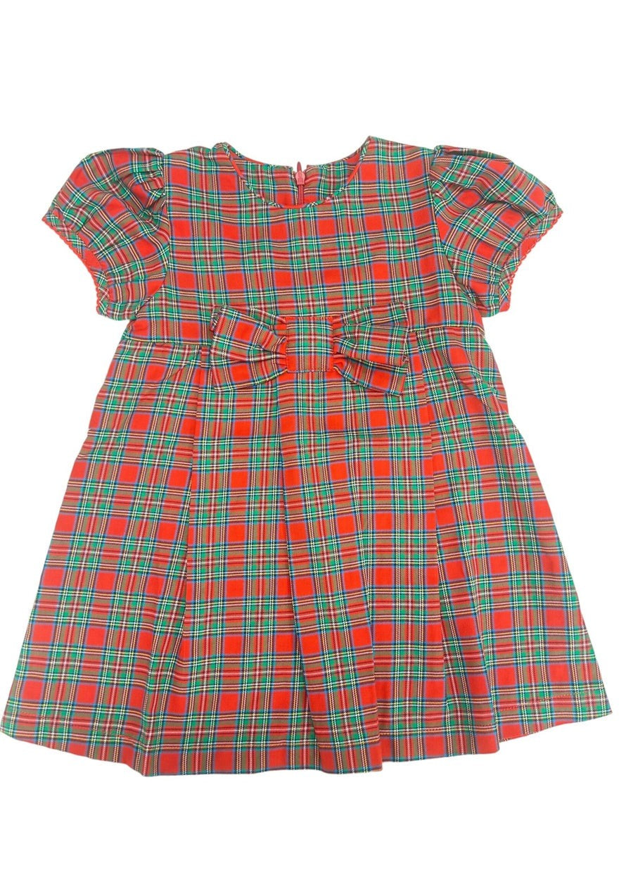 Sage & Lilly Red/green Plaid Bow dress 8619 5108