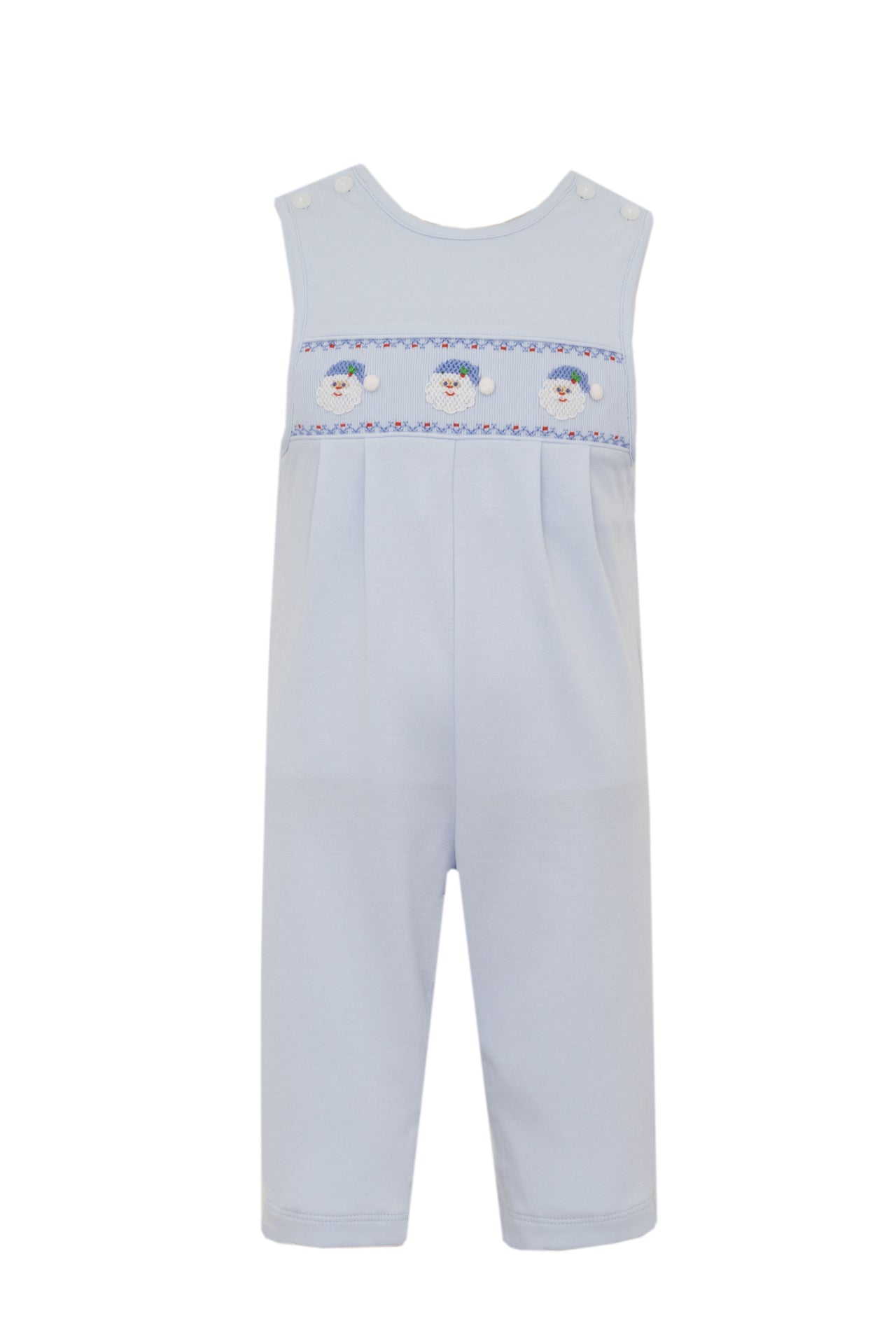 Petit Bebe Santa Face Boy's Lt Blue Knit Boy's Jon Jon 445K-MH25 5210