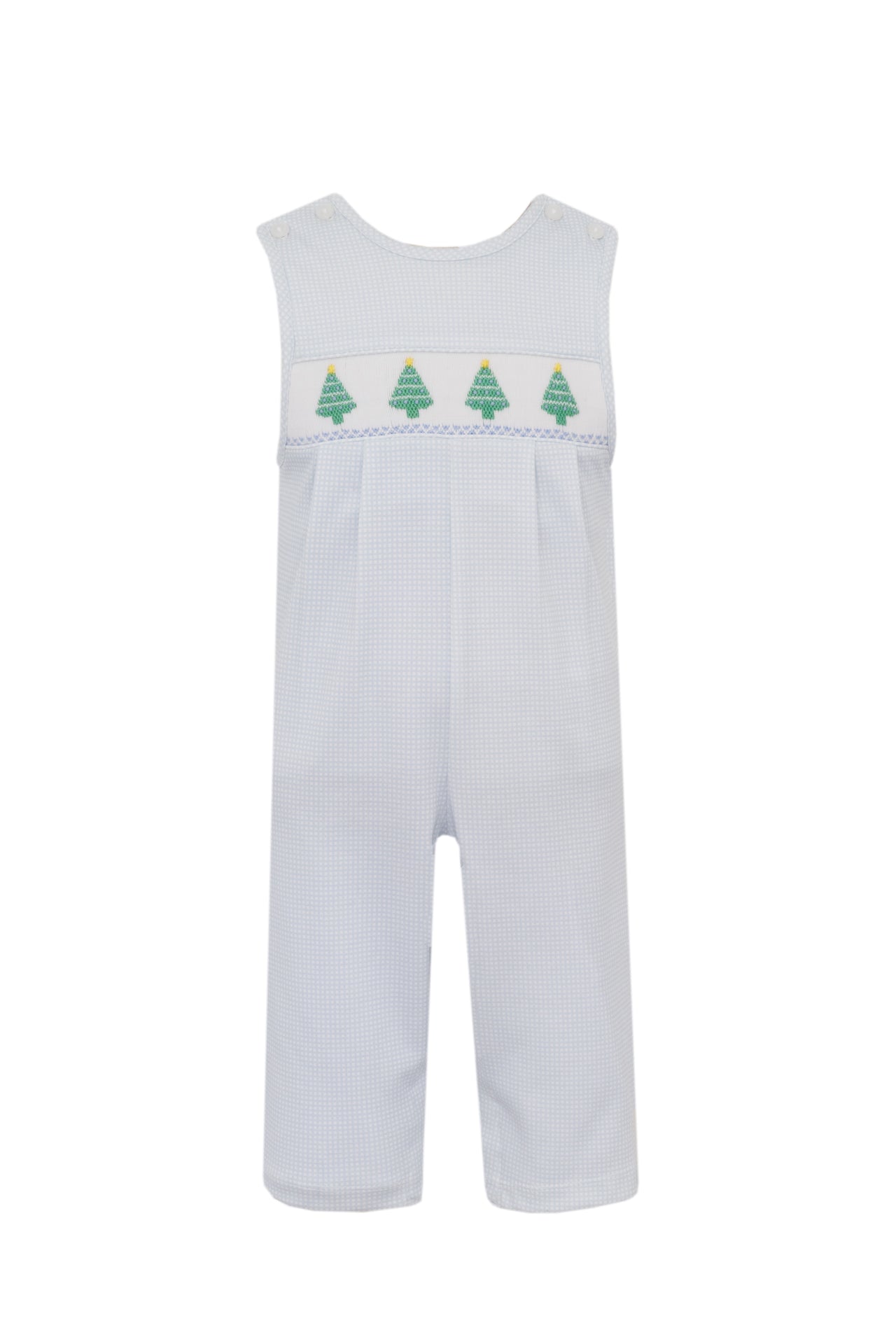 Petit Bebe X'Mas Tree Boy's Blue Check Knit Boy's Long Jon Jon 446K-MH25 5210