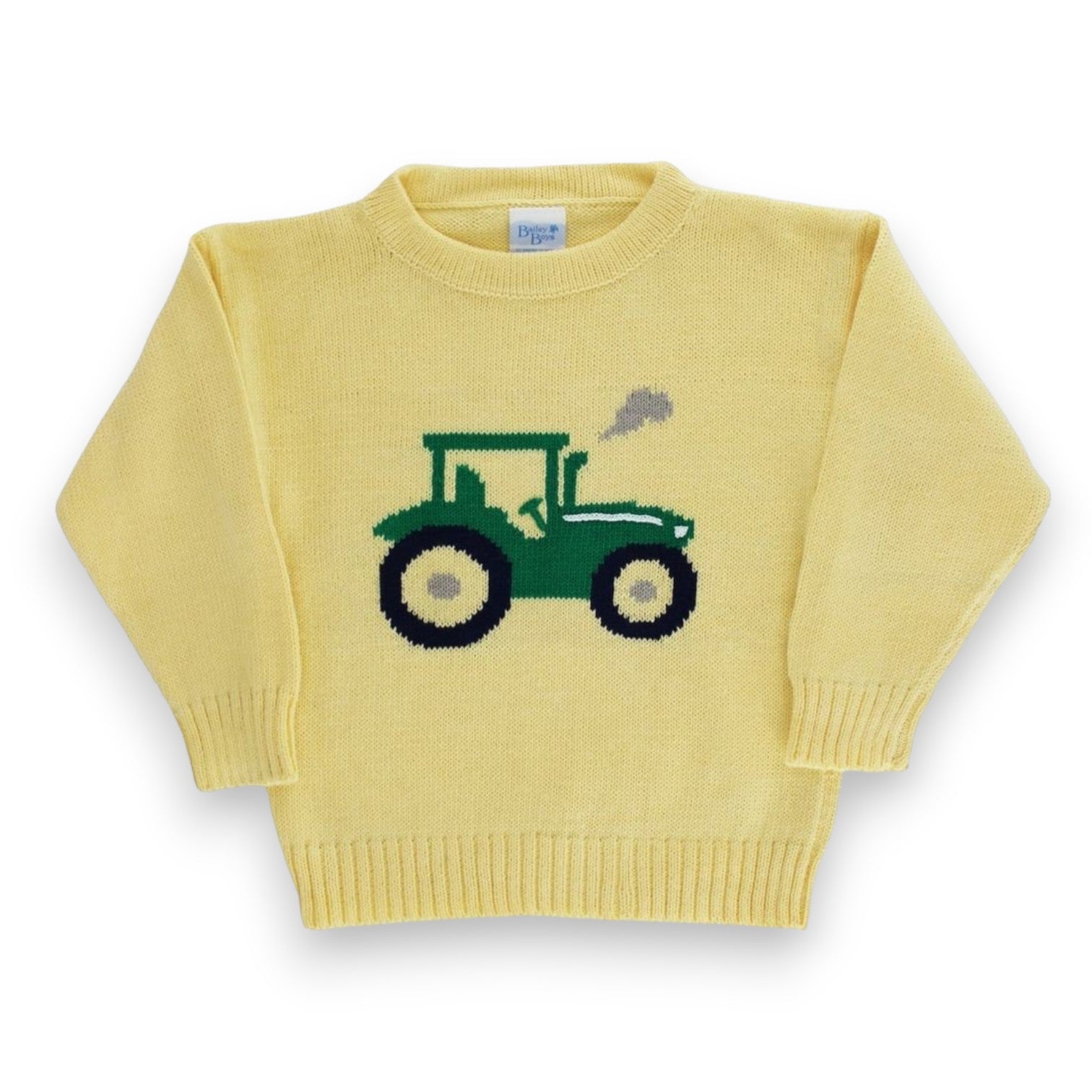 Bailey Boys Crew Neck Sweater Tractor/Yellow 460-SWT 5308