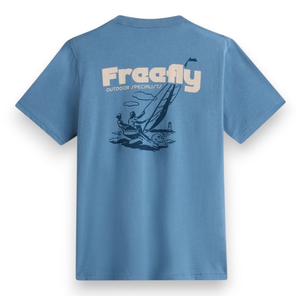 Free Fly Youth Outdoor Specialists Tee Pacific Blue 5307