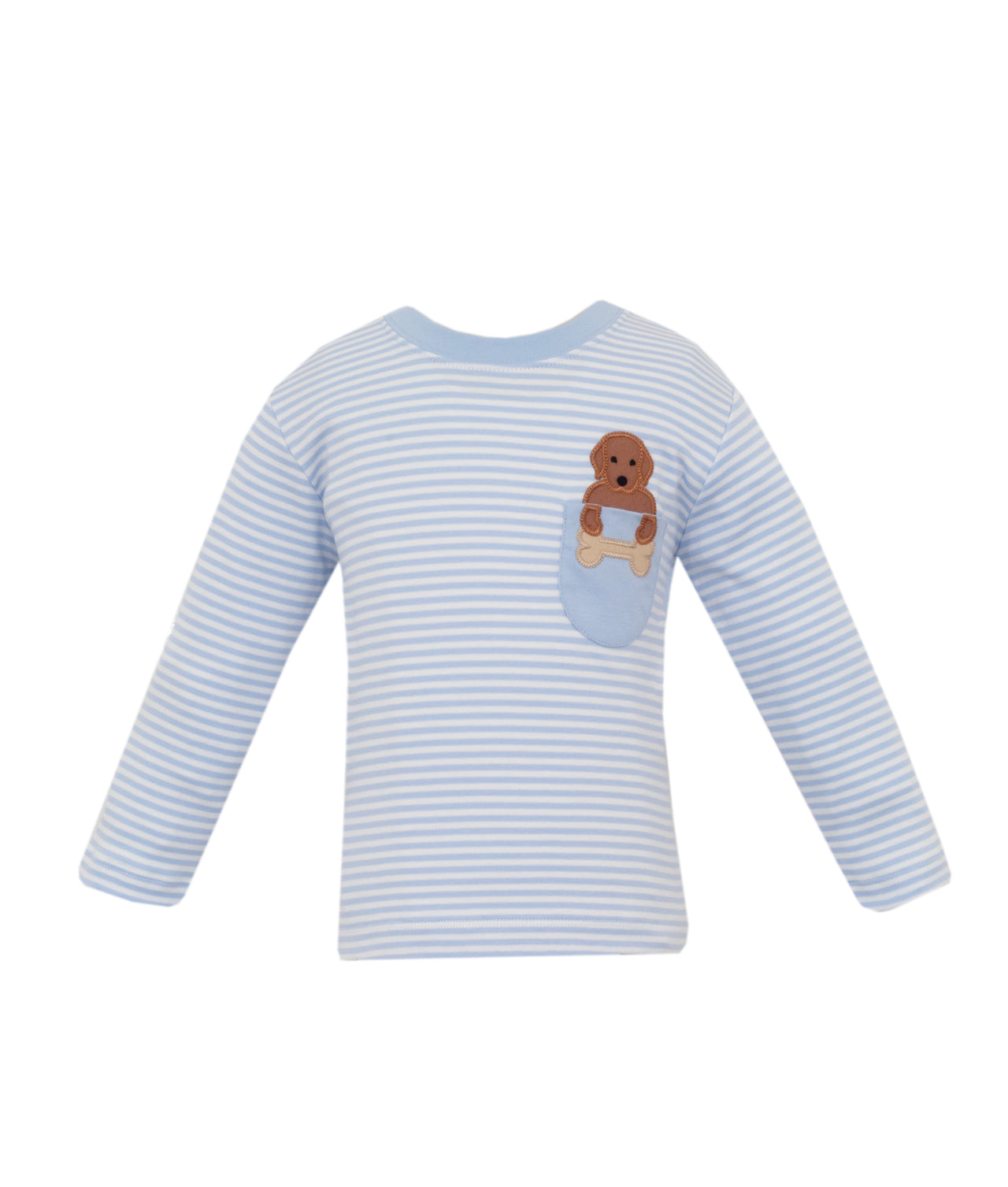 Claire & Charlie Labs Blue Knit Stripe Boys T-Shirt L/S 5009PL-CF25 5207