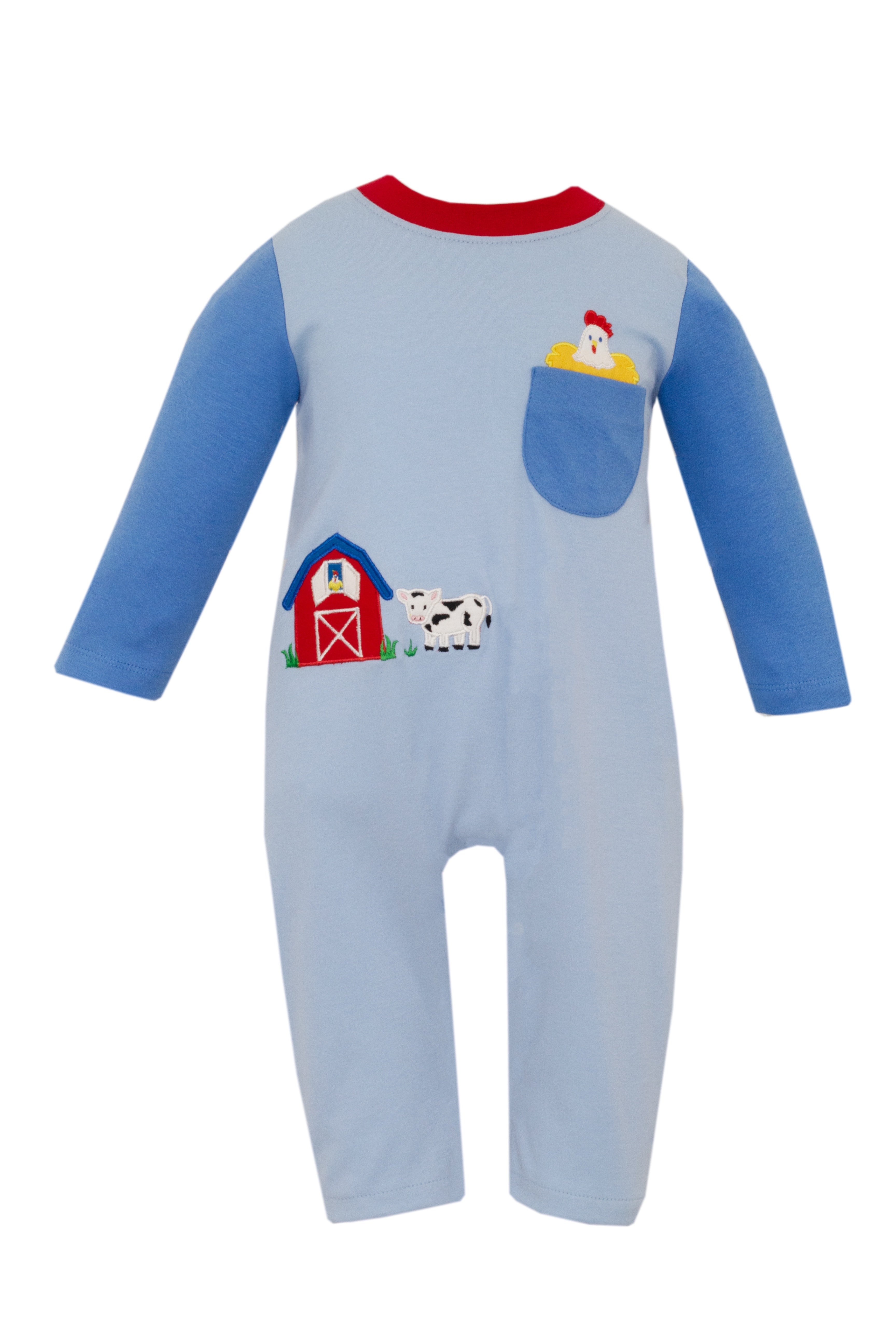 Claire & Charlie Farm Boy's Color Block Knit Boys Long Romper L/S 5011H2-CF25 5208