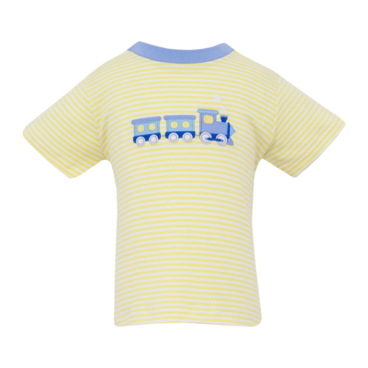 Claire & Charlie Train Boy's T-Shirt Yellow Knit Stripe 5051P-CS25 5201