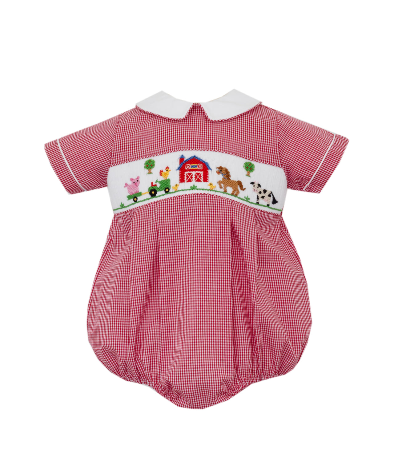 Anavini Farm Boy's Red Gingham Short Bubble 505BB-VF25 5208